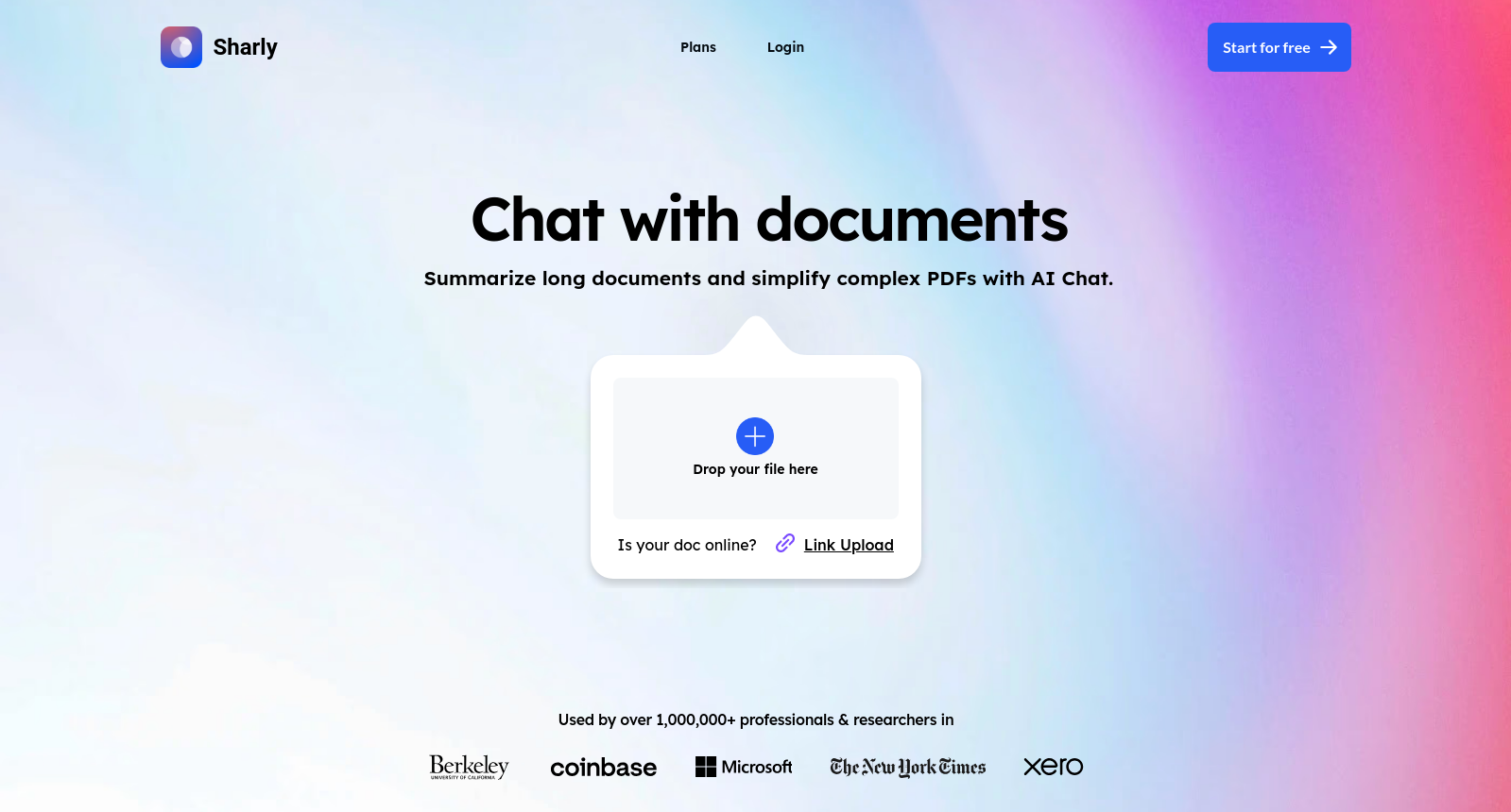 Sharly AI | Chat with any document and PDF