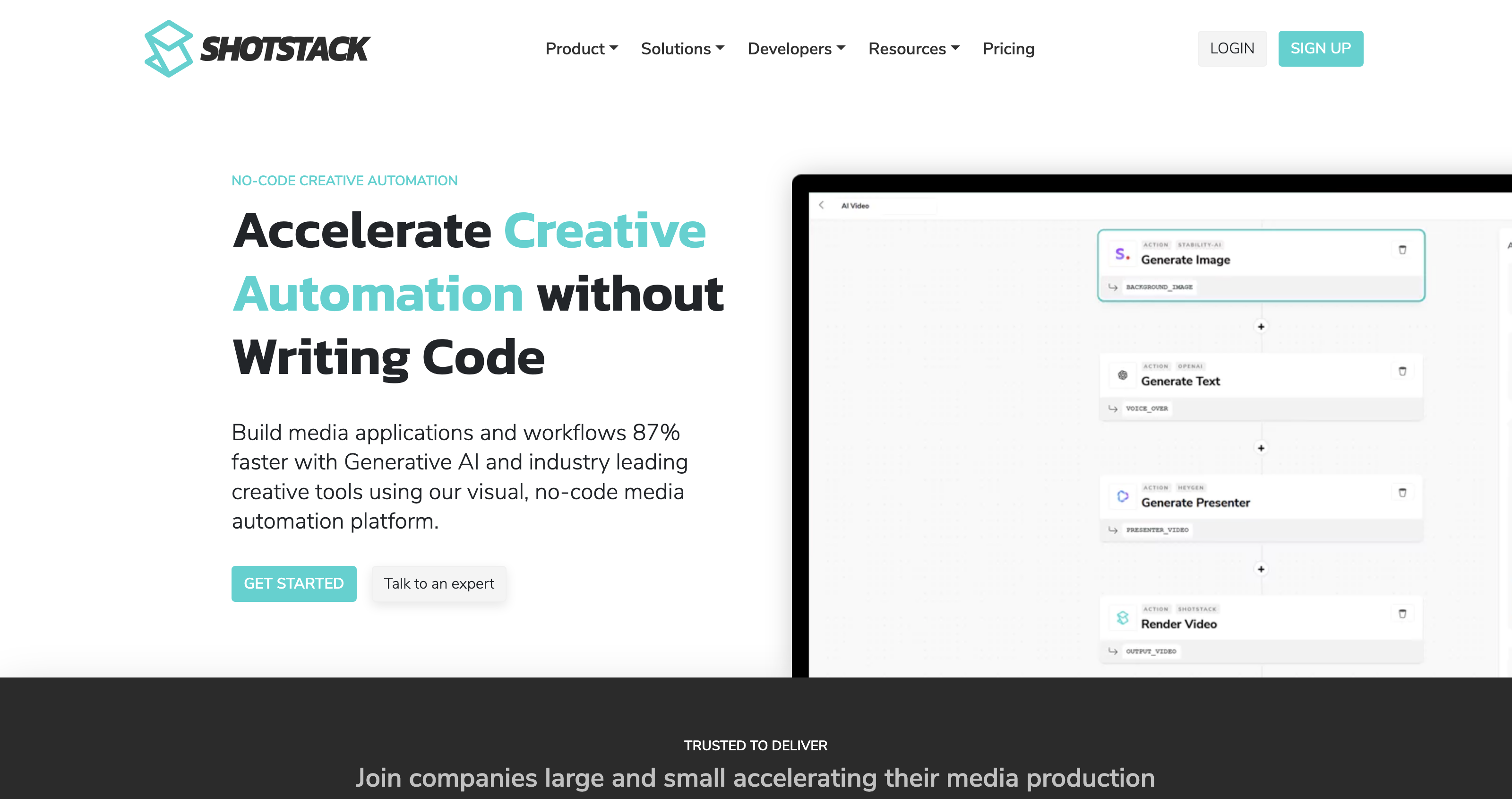 Shotstack Workflows - Generative AI, No-Code, Creative Automation