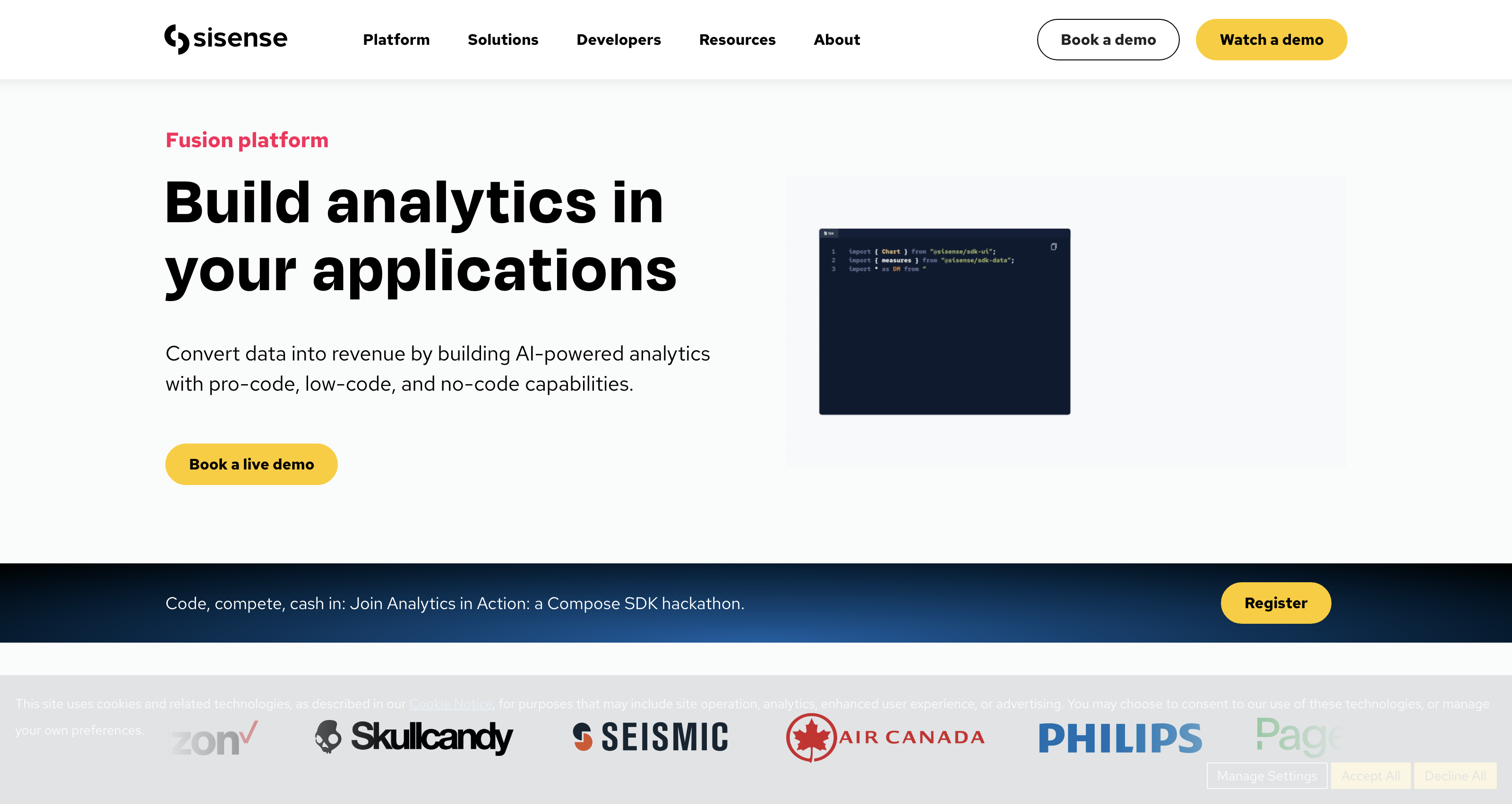 Sisense - Build intelligent analytics into your products