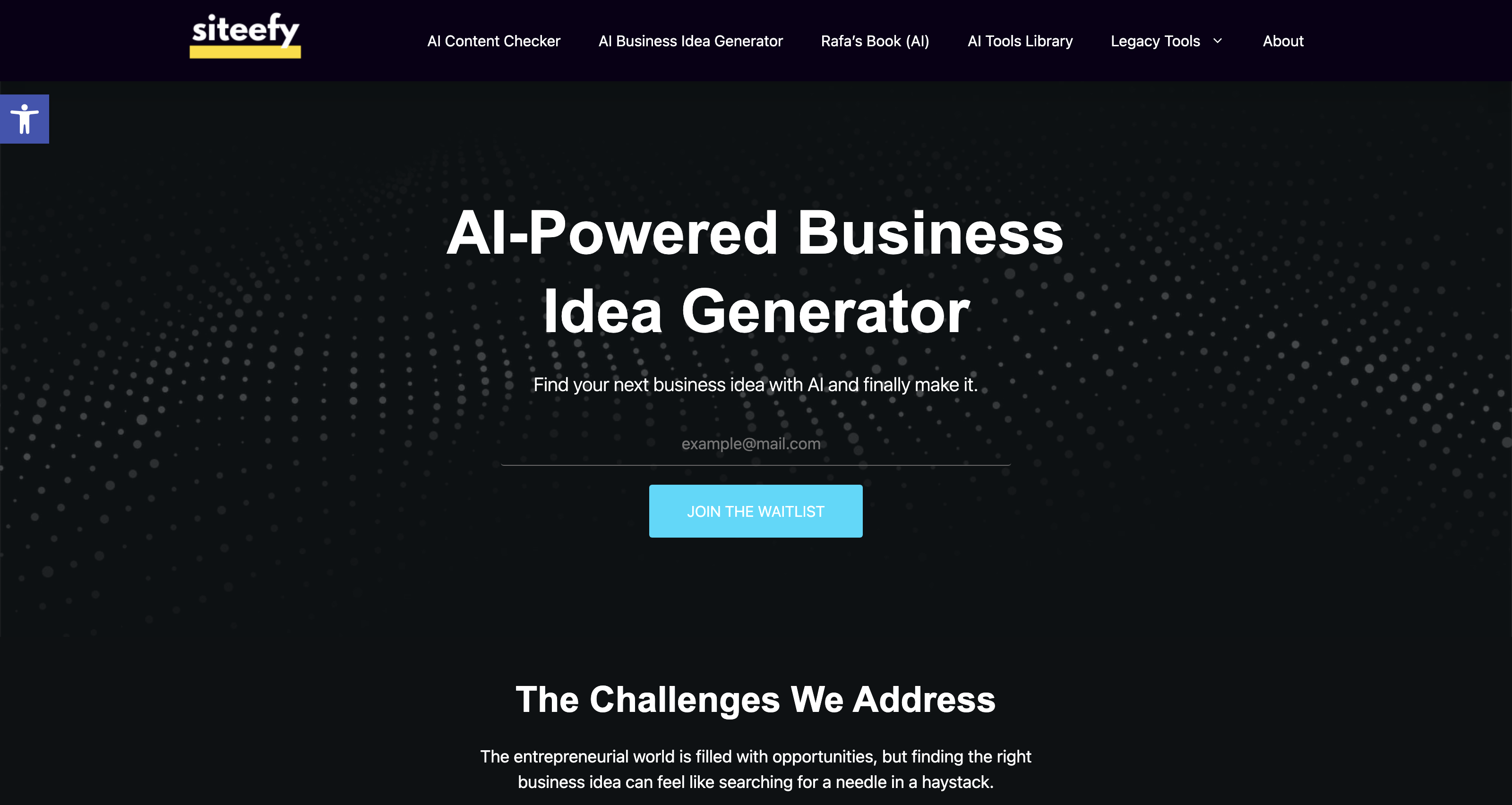 AI Business Idea Generator - Siteefy