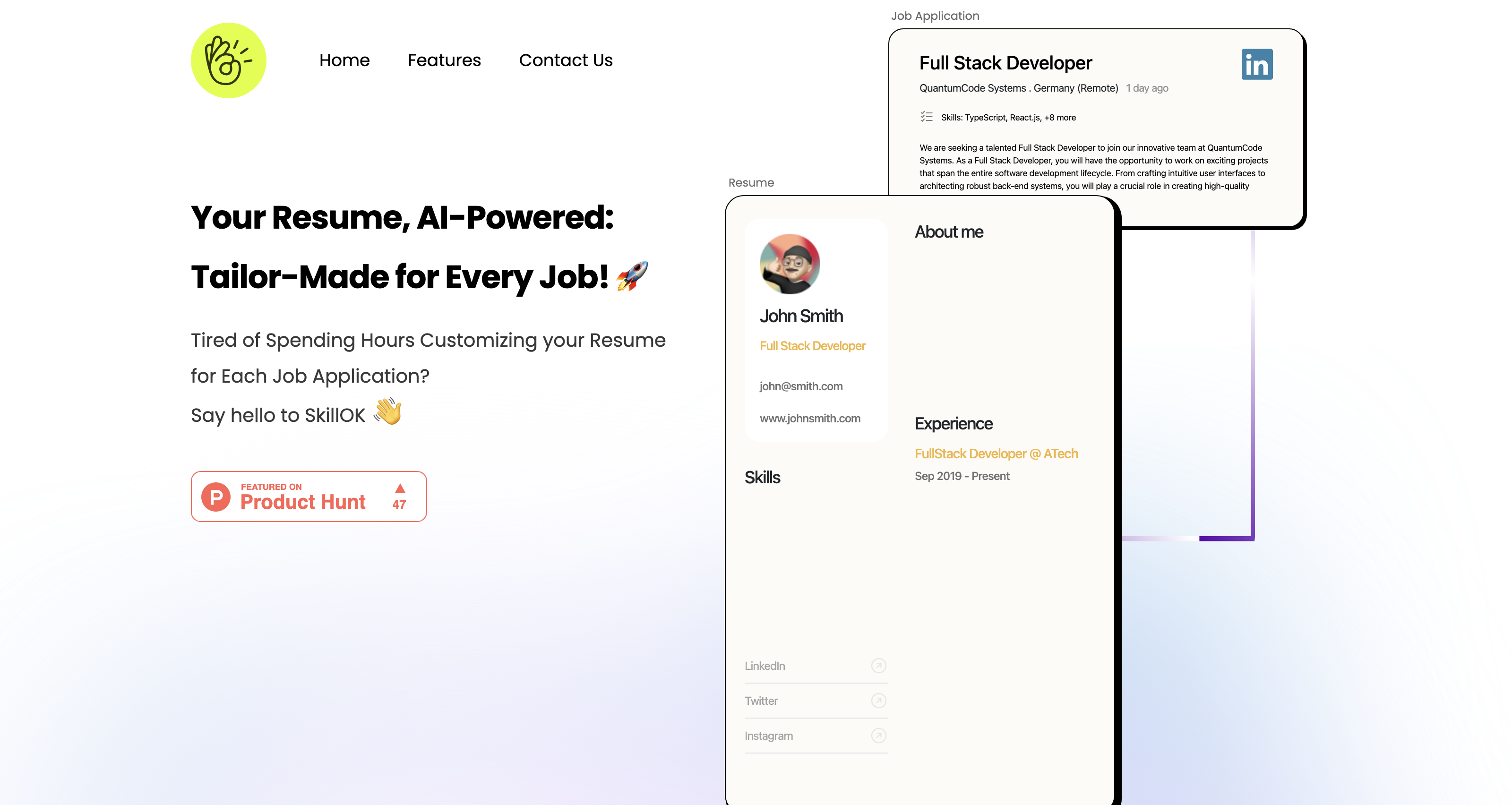 SkillOk | AI-Powered Resumer Builder