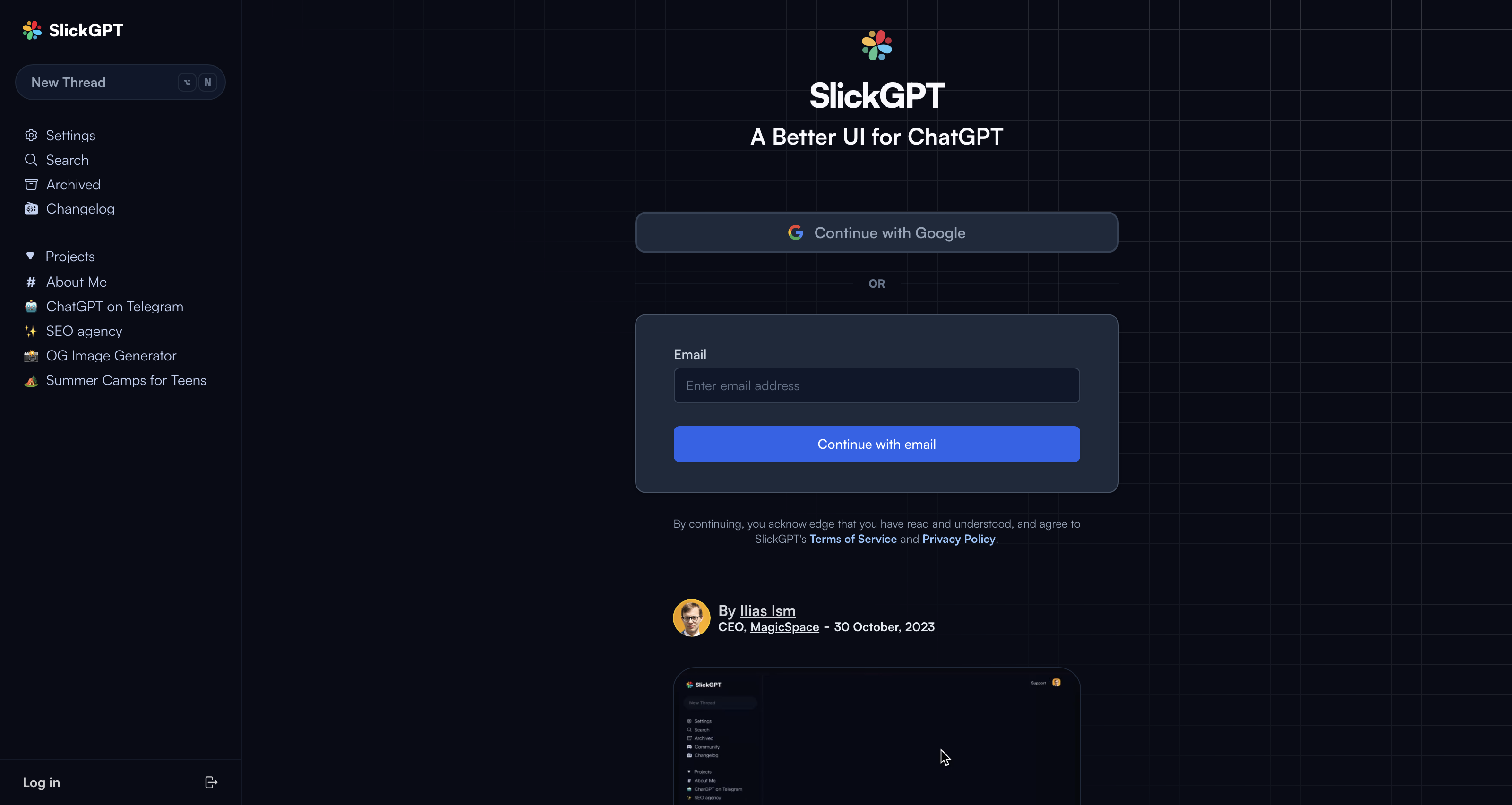 SlickGPT 🤖 Your AI Assistant Platform for Any Task ⚡