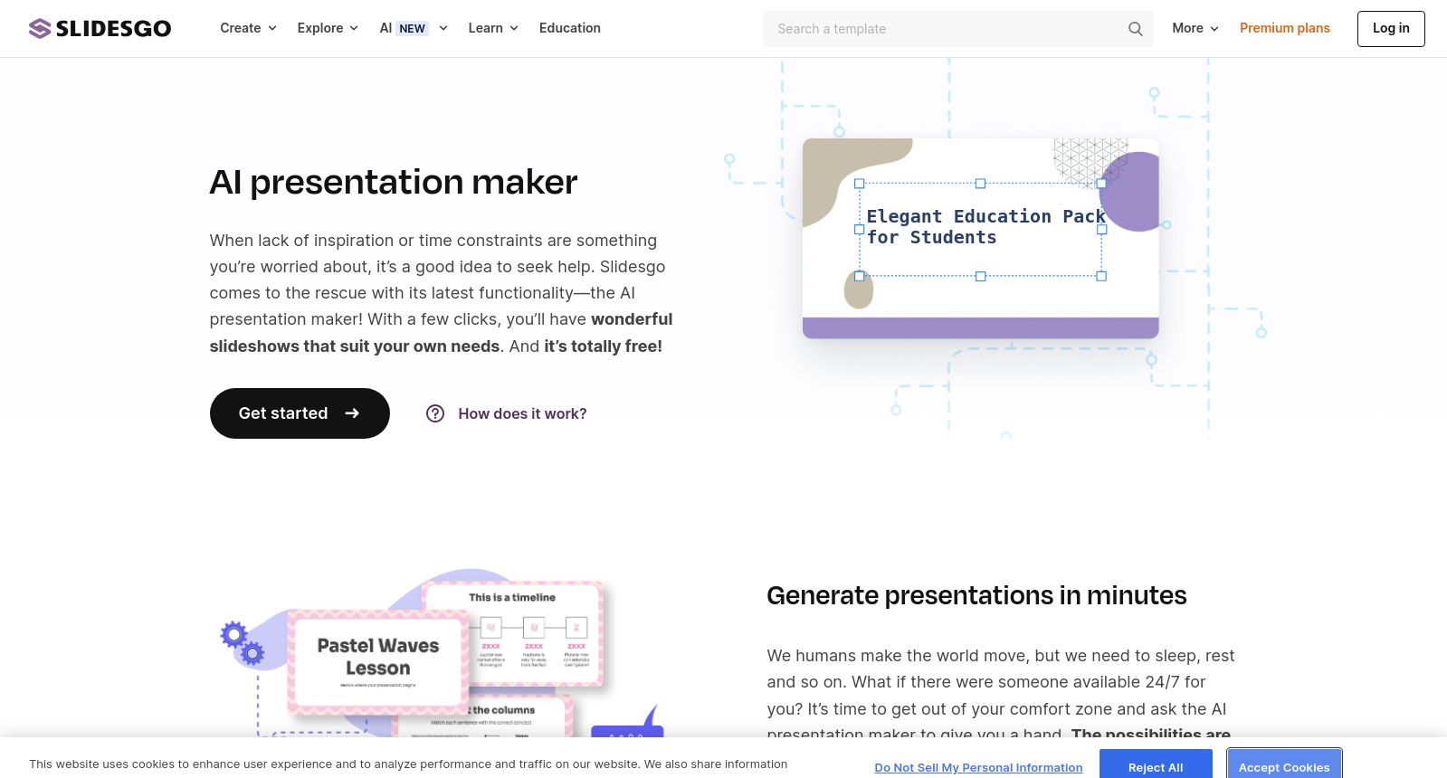 Free AI presentation maker | Slidesgo
