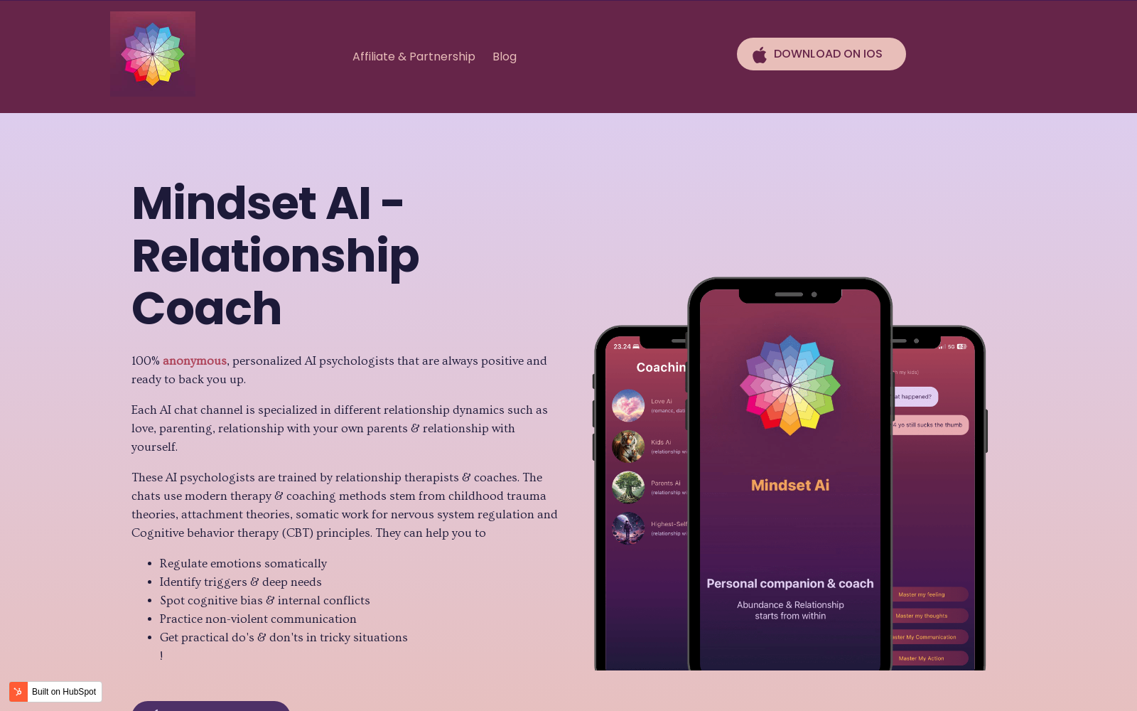Mindset AI, Relationship Psychologist for high achieving empaths icon