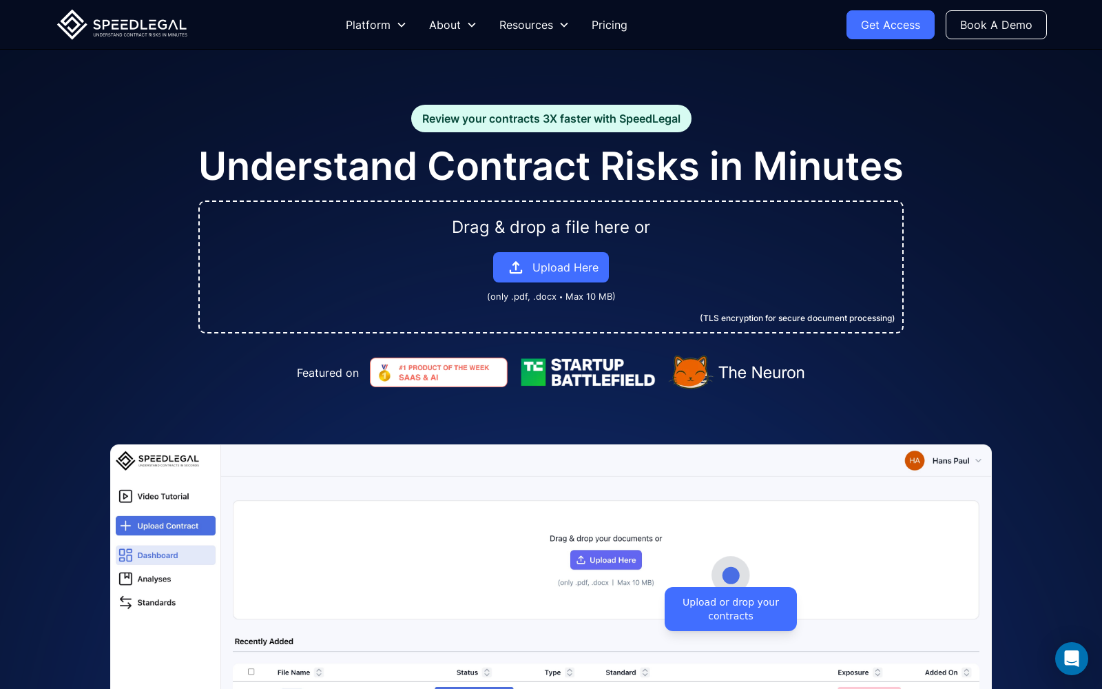 SpeedLegal - Your Personal AI Contract Paralegal