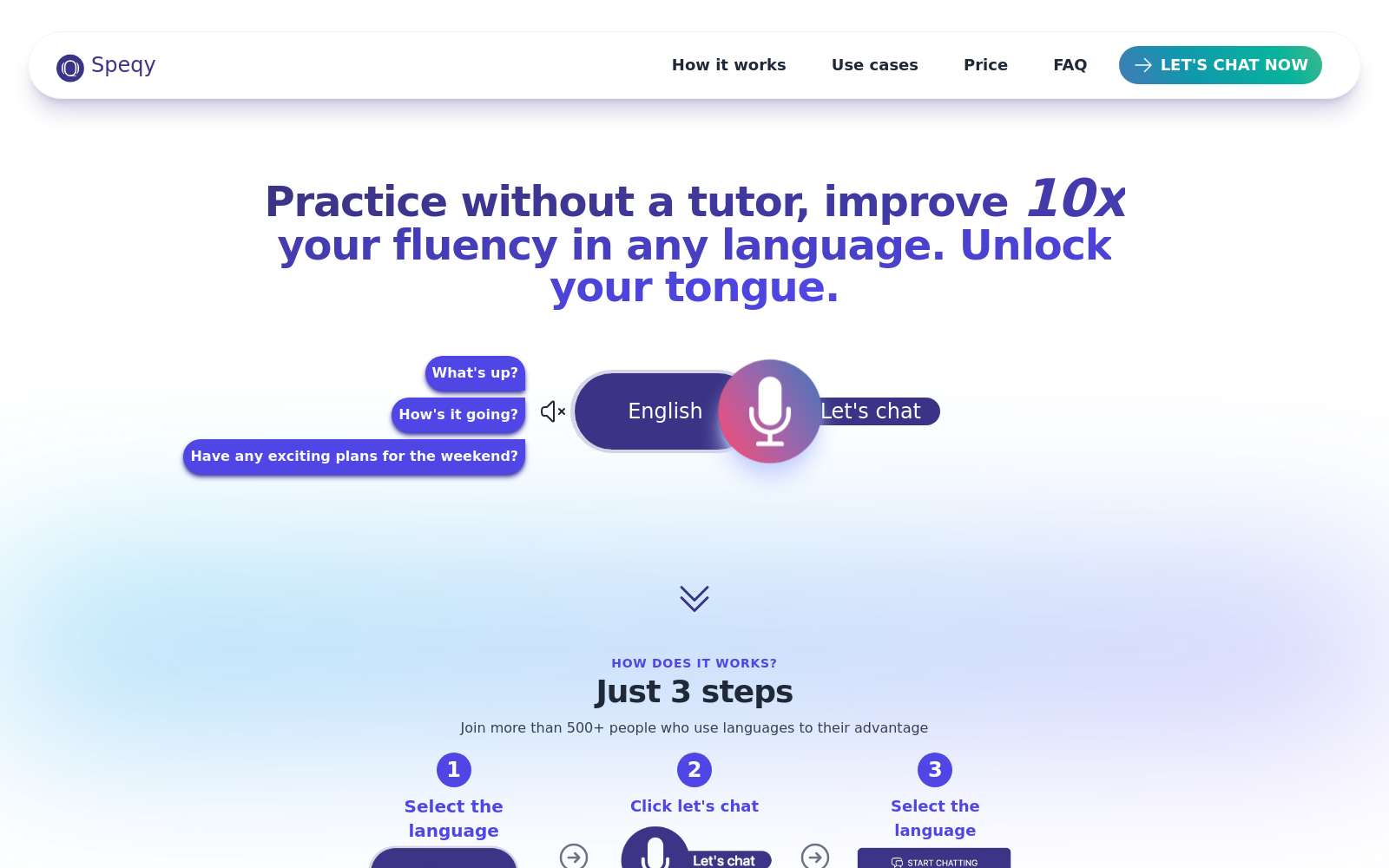 Practice without tutor and improve 10X your fluency in any language for FREE icon