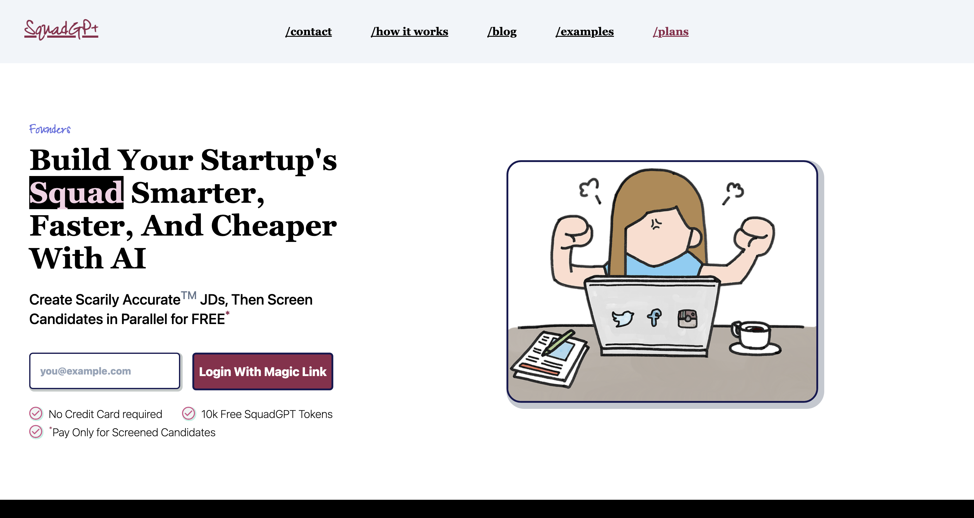 SquadGPT | Hire candidates into your startup using AI