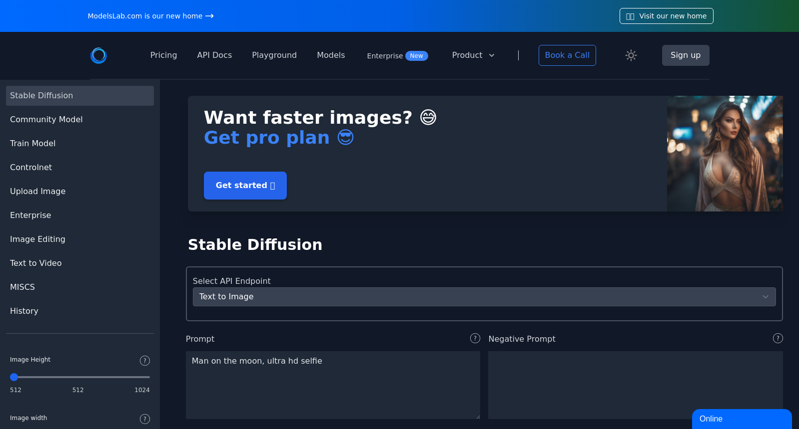 Playground - Stable Diffusion And Dreambooth API - Generate and Finetune Dreambooth Stable Diffusion using API icon