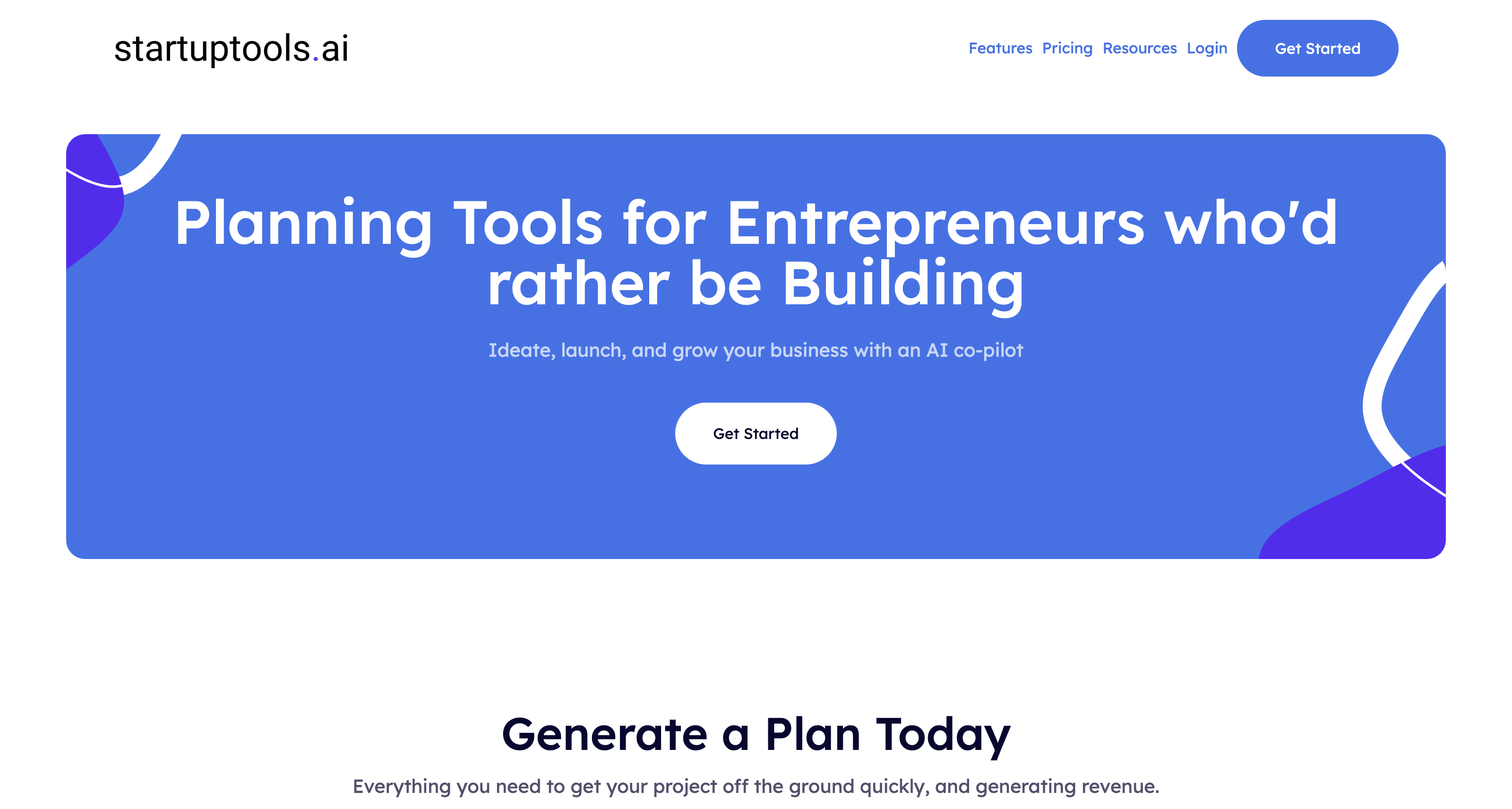 startuptools.ai - Generate a business plan in 3 minutes.