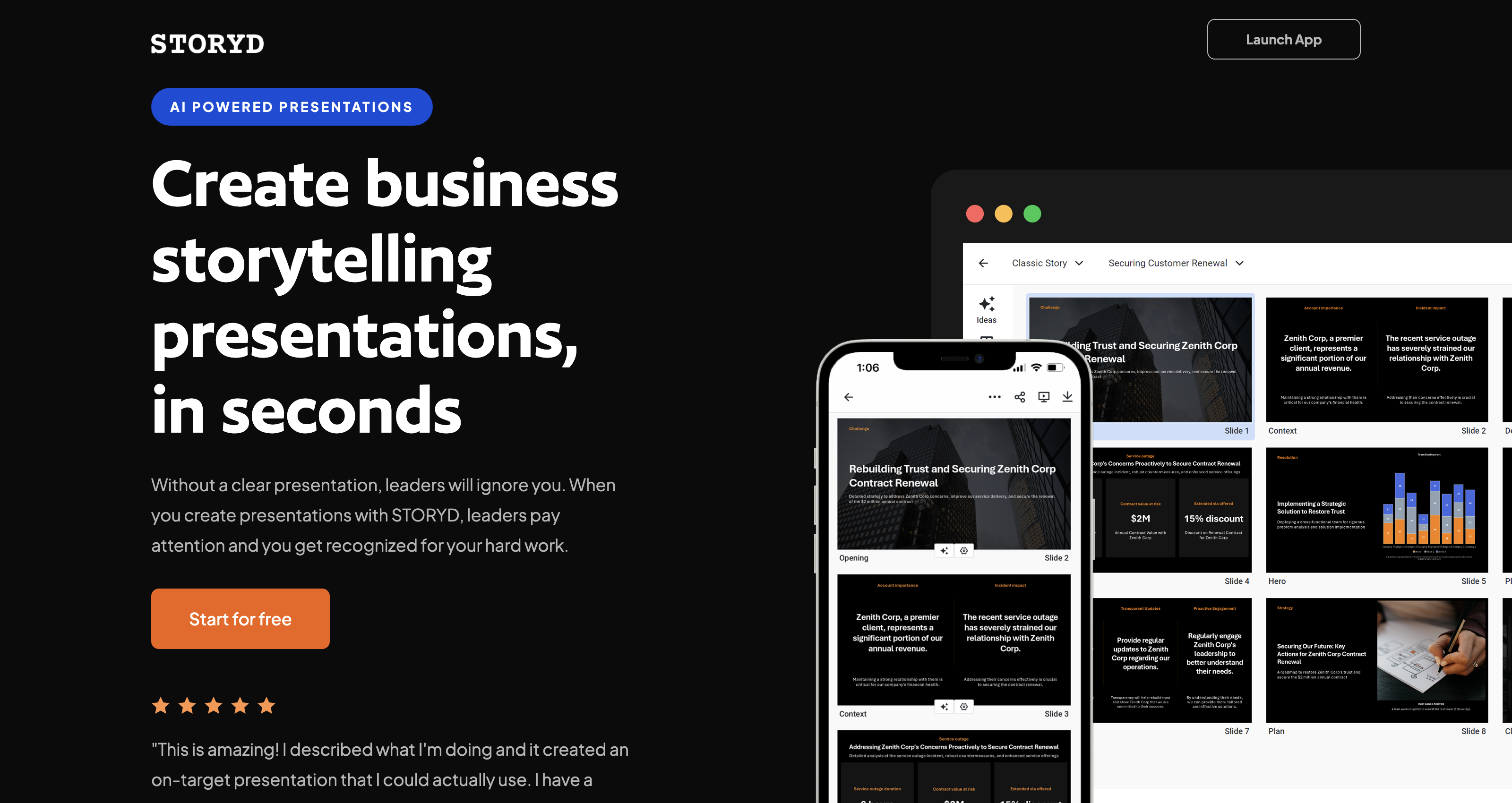 STORYD - Business presentations leaders love, in seconds