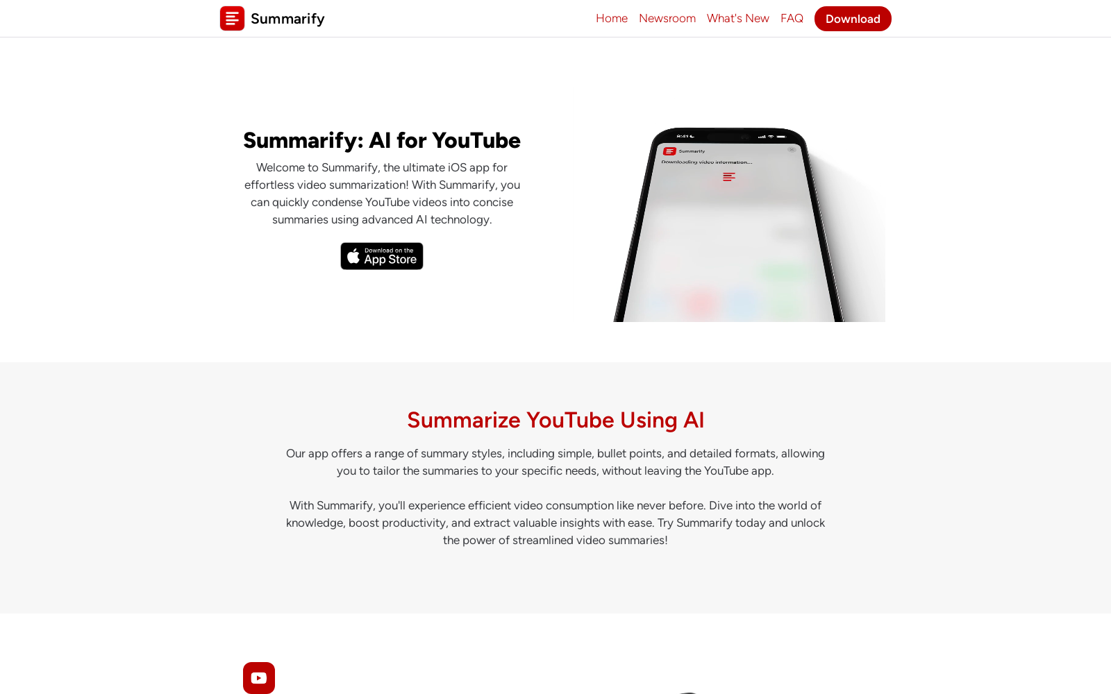 Summarify AI For YouTube Powered By ChatGPT | Summarify icon