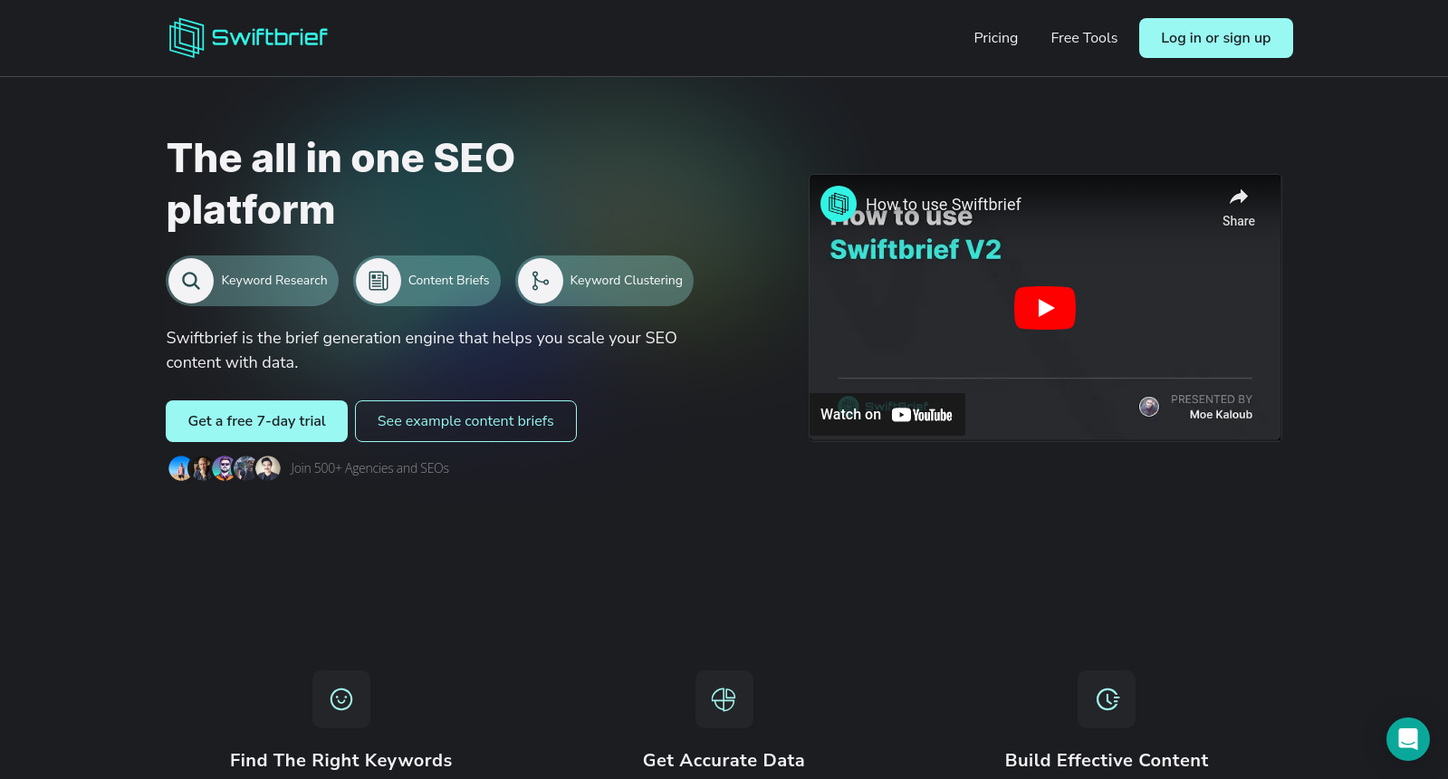 All in One SEO Platform | KW Research, Clustering, Briefs | Swiftbrief.com icon