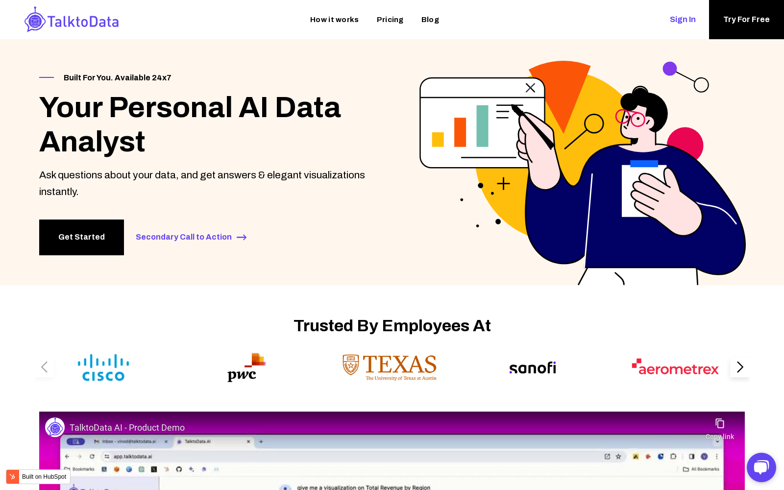 Your AI Data Analyst | Talk to Data | Instant Answers & Visualizations icon