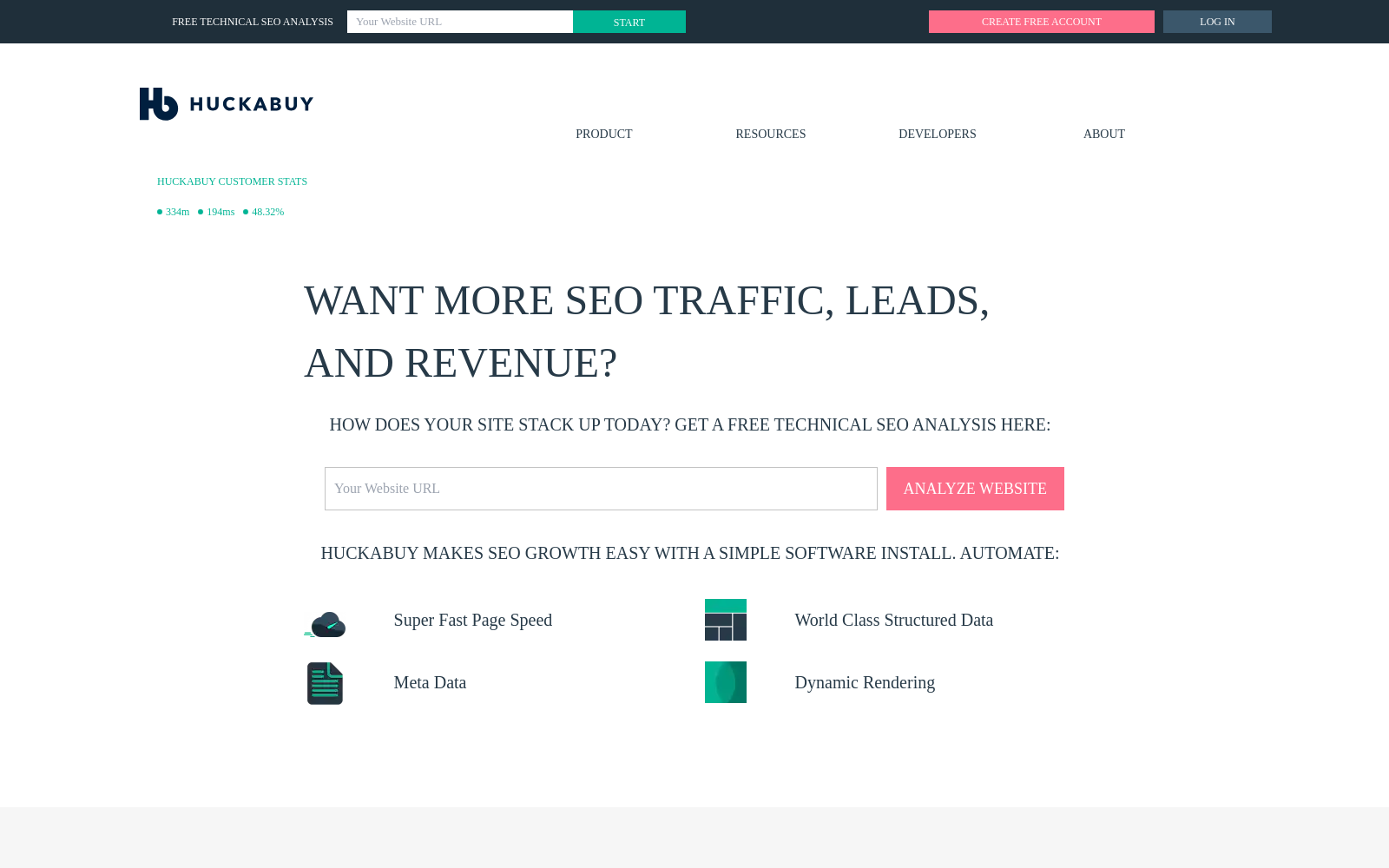 Technical SEO Platform | Huckabuy icon