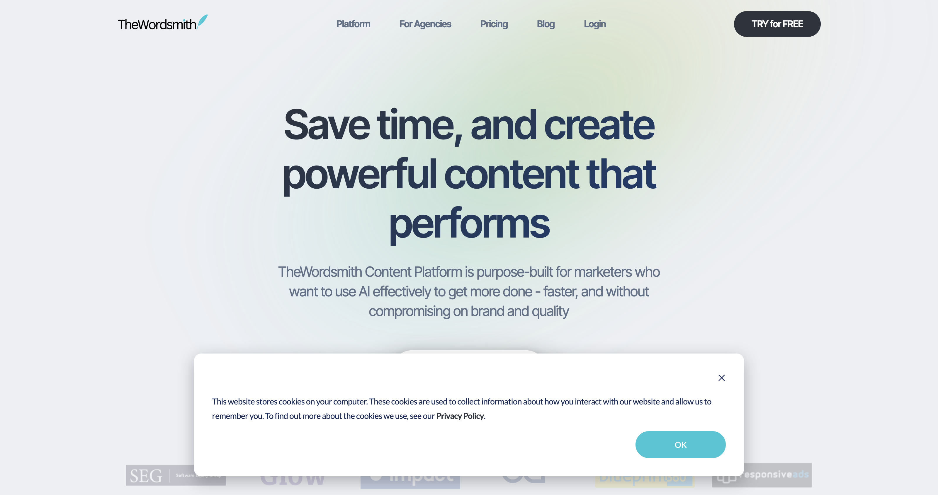 TheWordsmith.ai | AI Content Platform Built for Driving Organic Growth - Ai Tools for Content generation