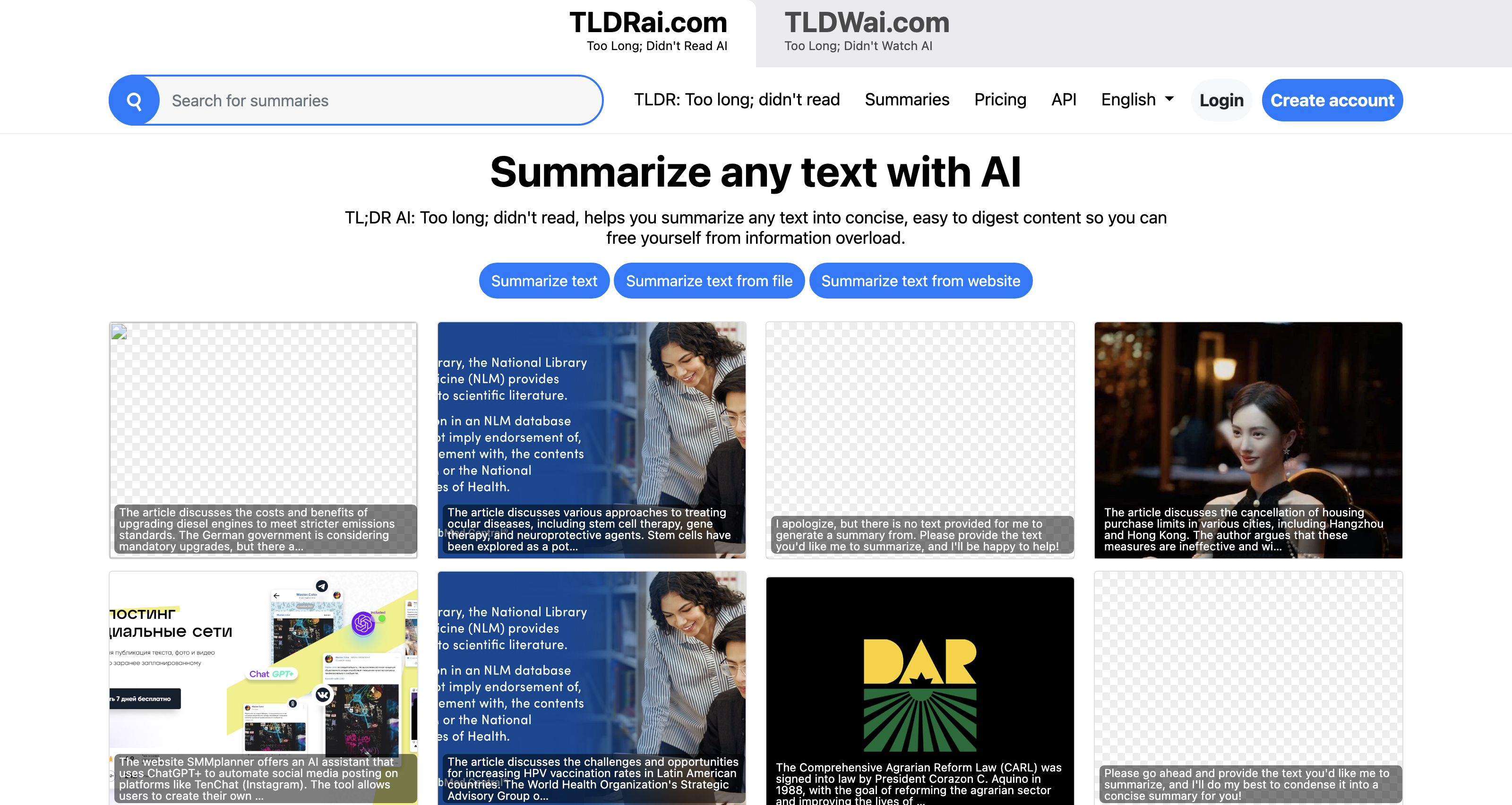 TL;DR AI: Too long; didn't read | TLDRai.com