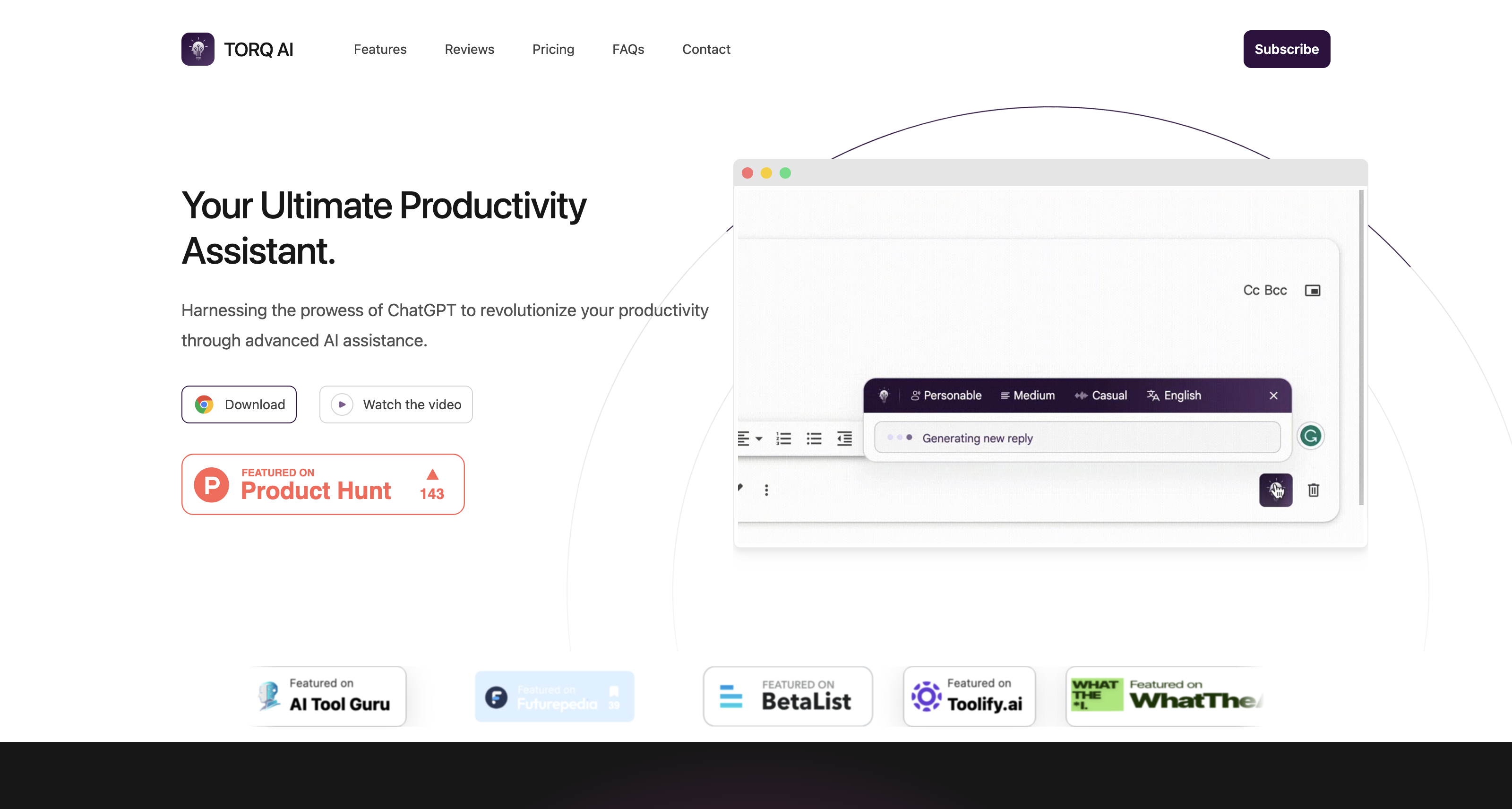 Torq AI: Your Ultimate Productivity Assistant. icon