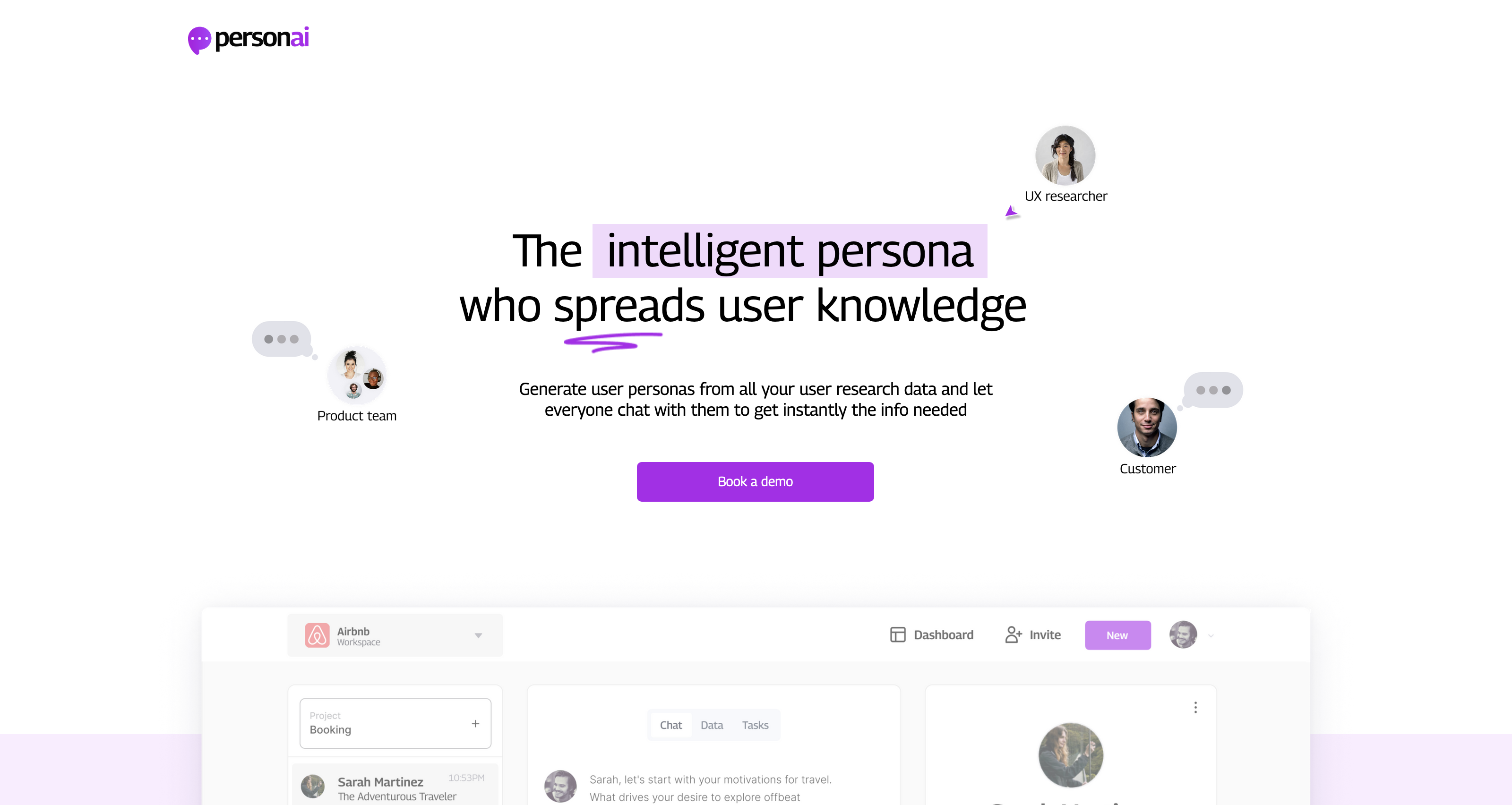 Conversational user persona built for entreprise-wide | Personai icon