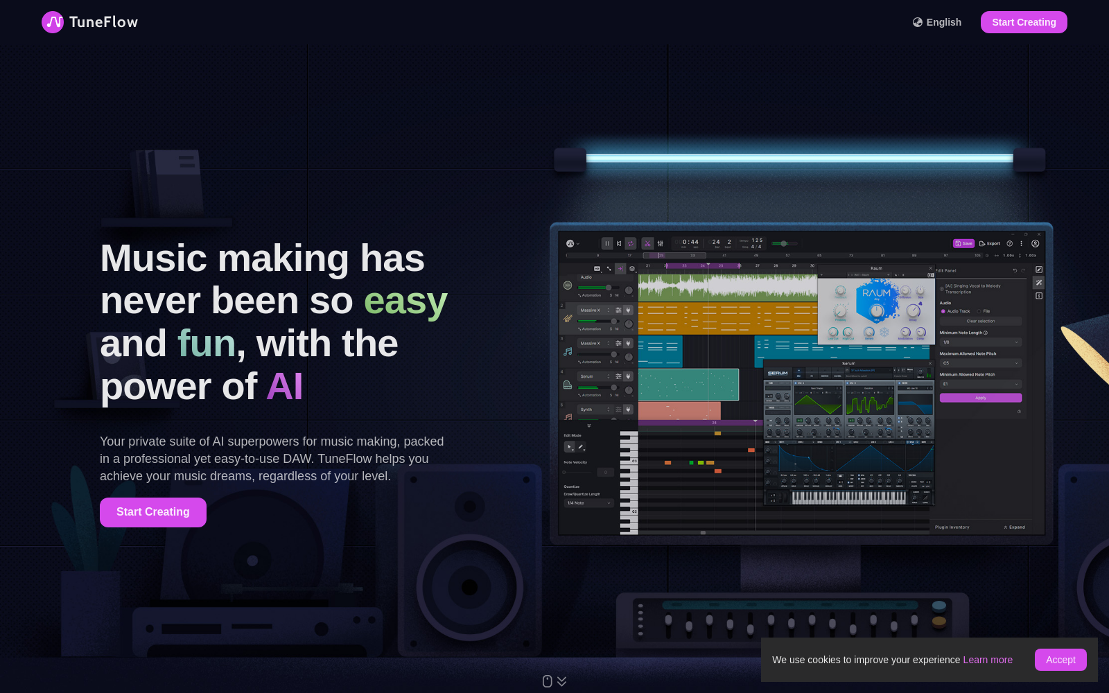 TuneFlow - Intelligent Music Making Platform, Powered by AI icon