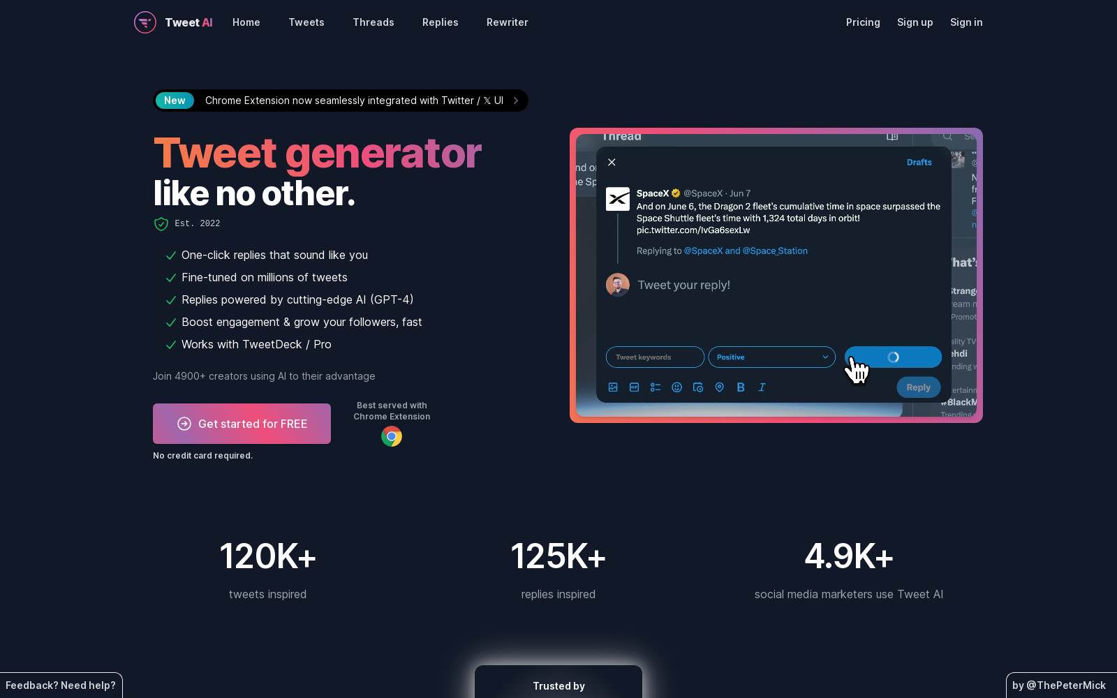 Smart AI Tweet Generator - inspire your tweets in seconds