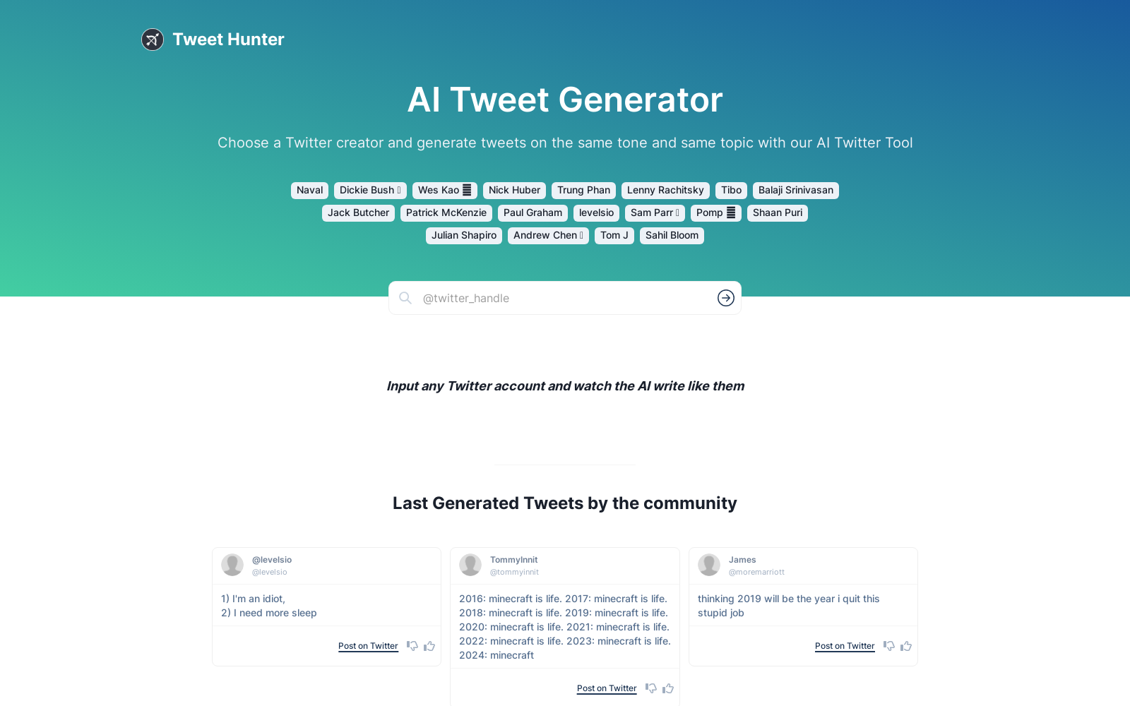 AI Tweet Generator