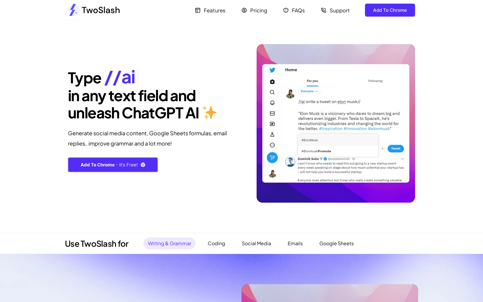 TwoSlash: ChatGPT Chrome Extension icon