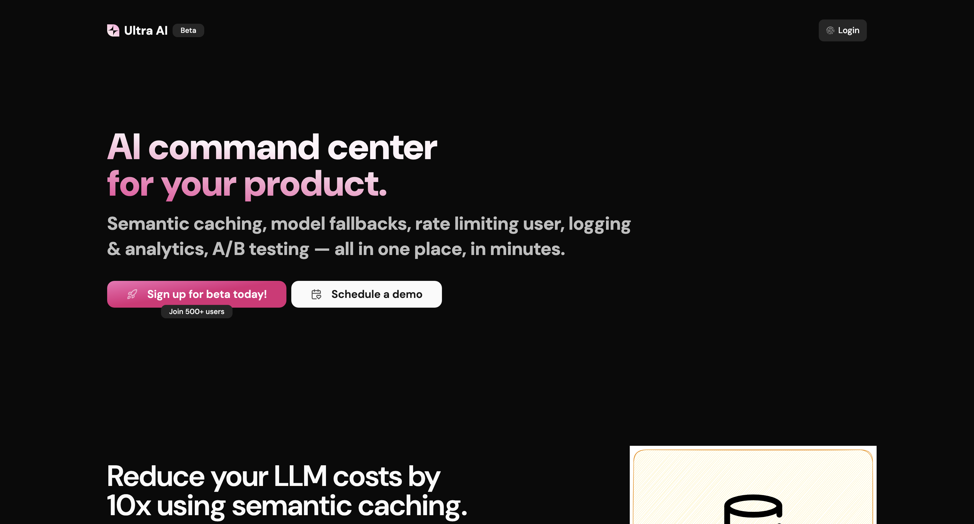 Ultra AI — AI command center for your product. icon