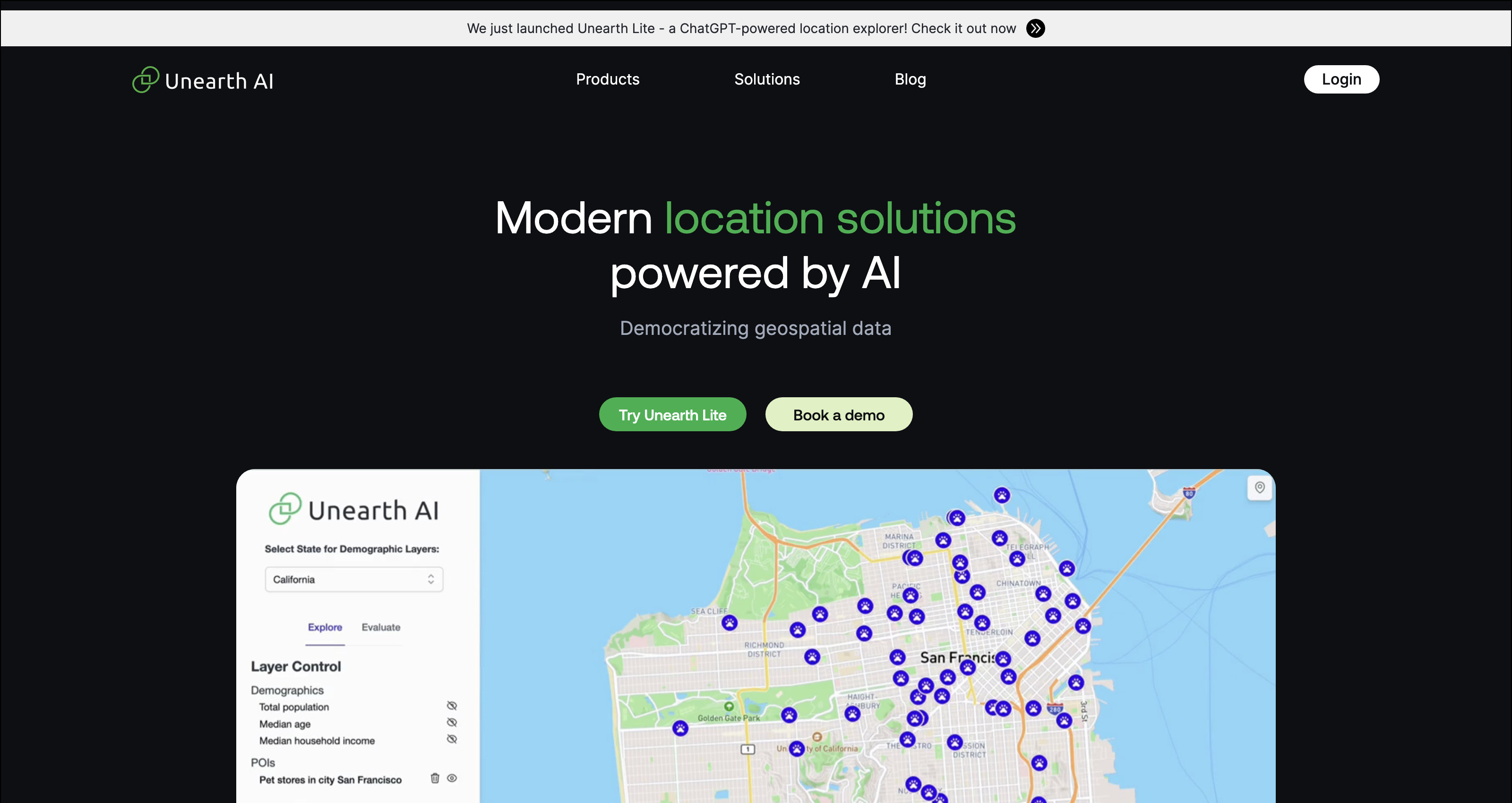 Unearth AI | Geospatial data and location solutions icon
