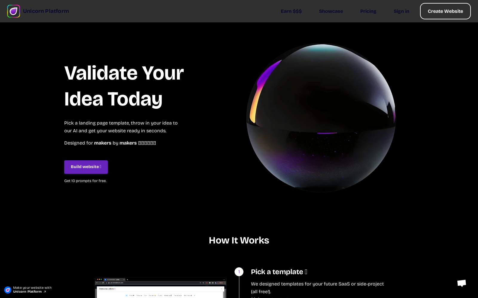 Modern Landing Page builder for busy makers icon