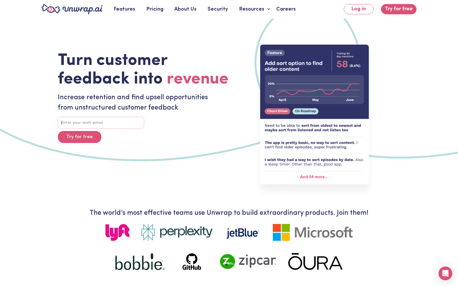 Unwrap.ai | AI-powered feedback analytics