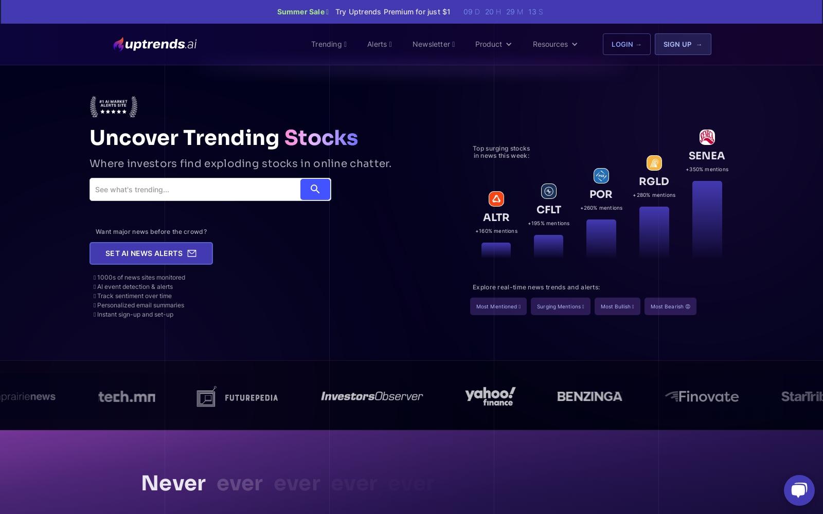 Uptrends.ai | Track Trending Stocks