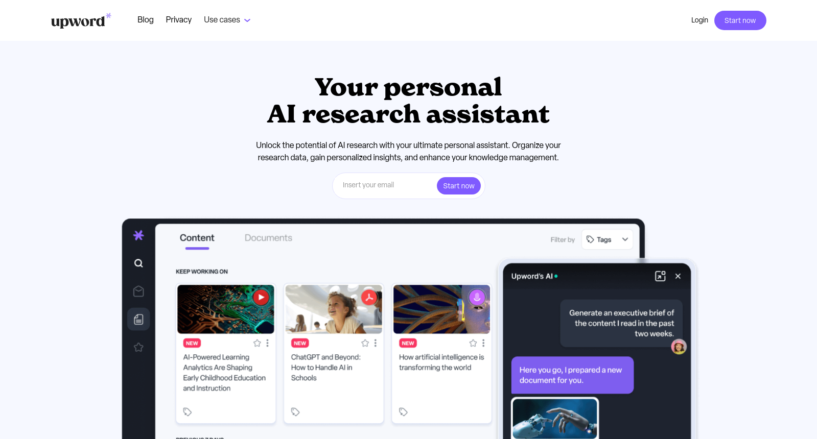 Upword - Your AI Research Assistant for Smarter Knowledge Management