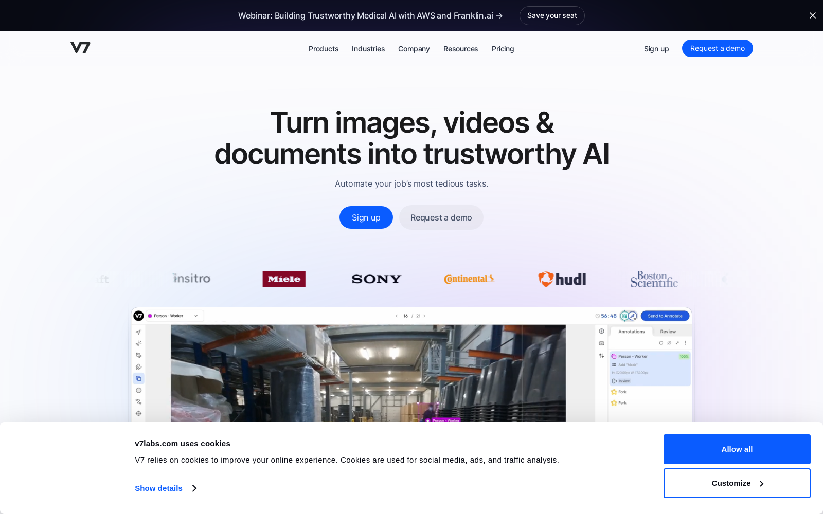 V7 - Build Trustworthy AI at Scale | Automate Labeling icon