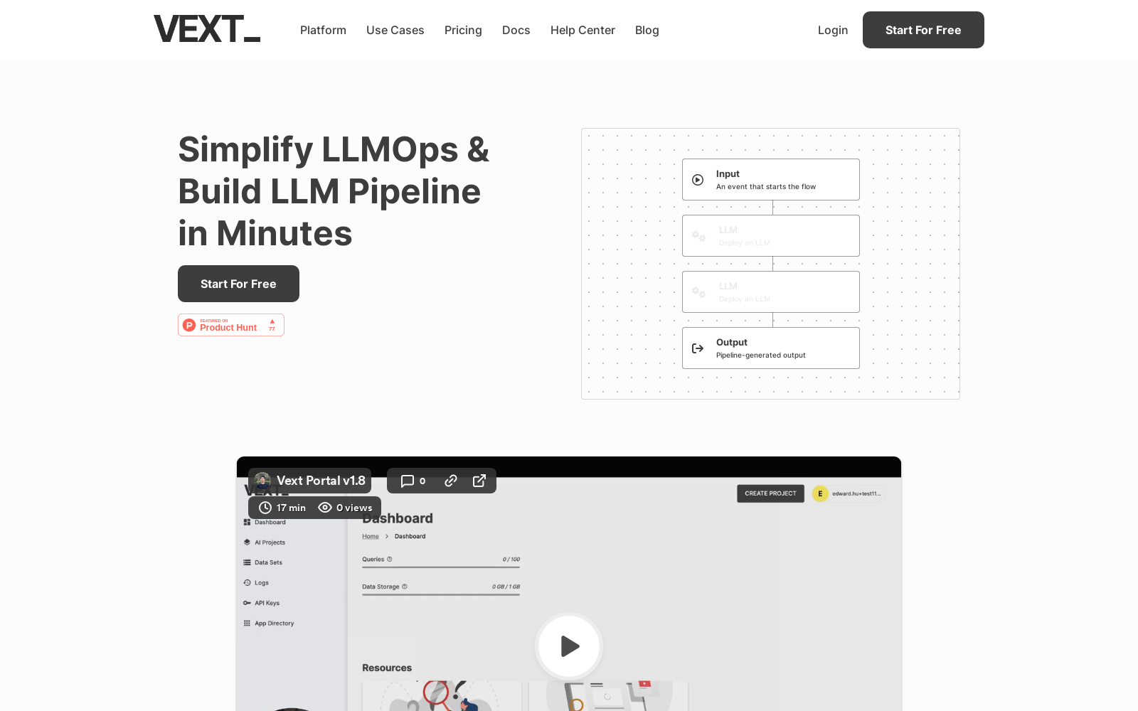 Vext - The LLMOps OS: LLM Pipeline Simplified icon
