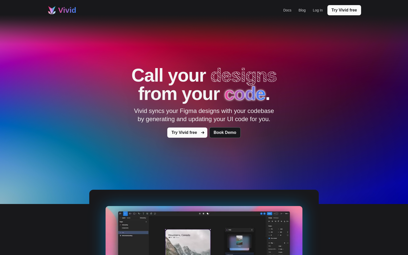 Vivid — Call your designs from your code. icon