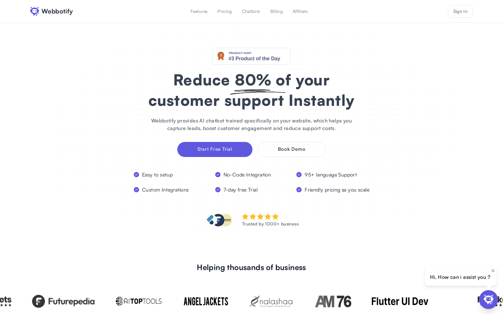 Webbotify - Reduce 80% of your customer support, instantly. icon