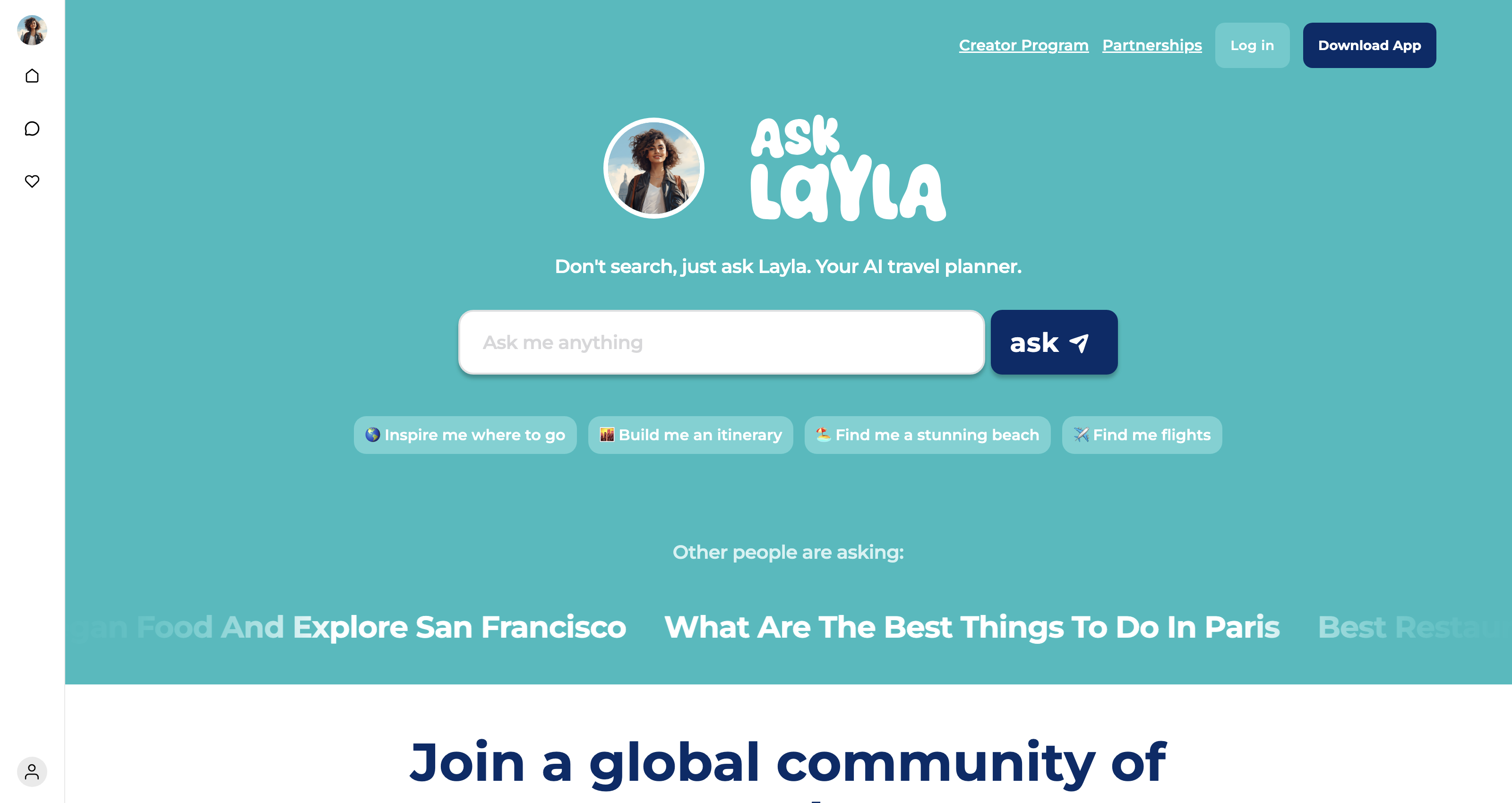 Ask Layla: Free Trip Planner AI 2024 | Trusted By Millions icon