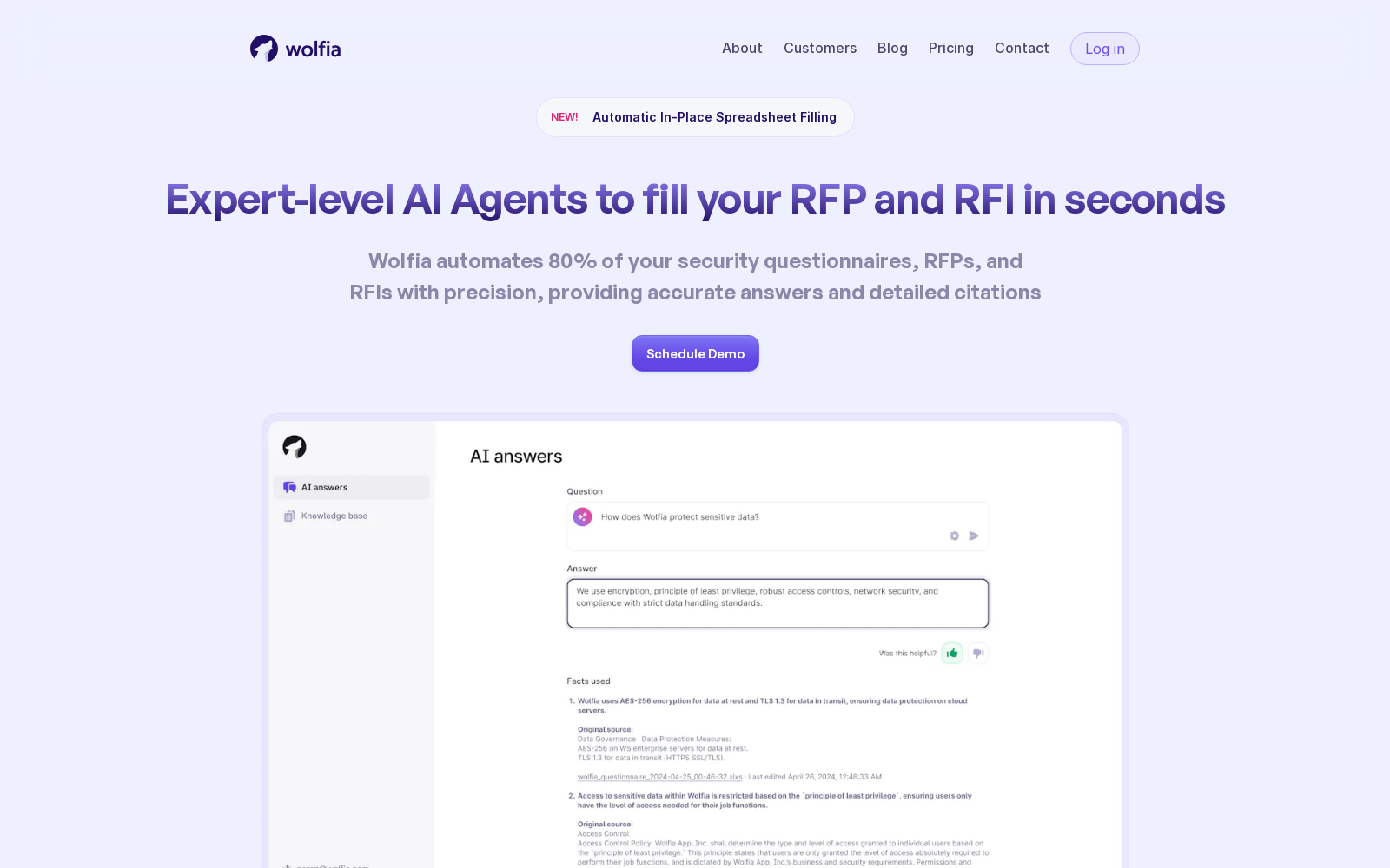 Wolfia - Accurate RFP and RFI responses in seconds icon