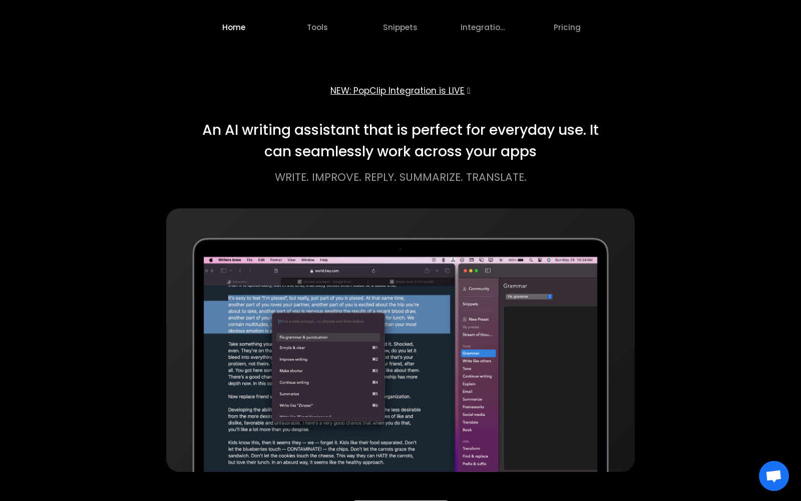 Writers brew AI for macOS icon