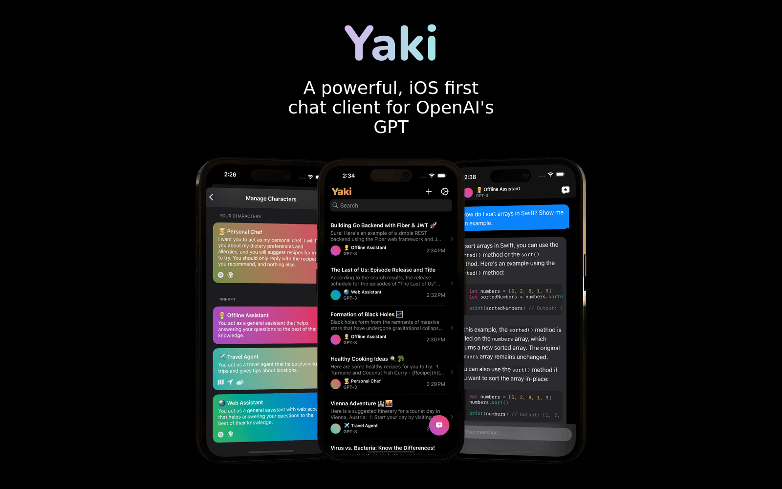 Yaki - A powerful, iOS first GPT chat client icon