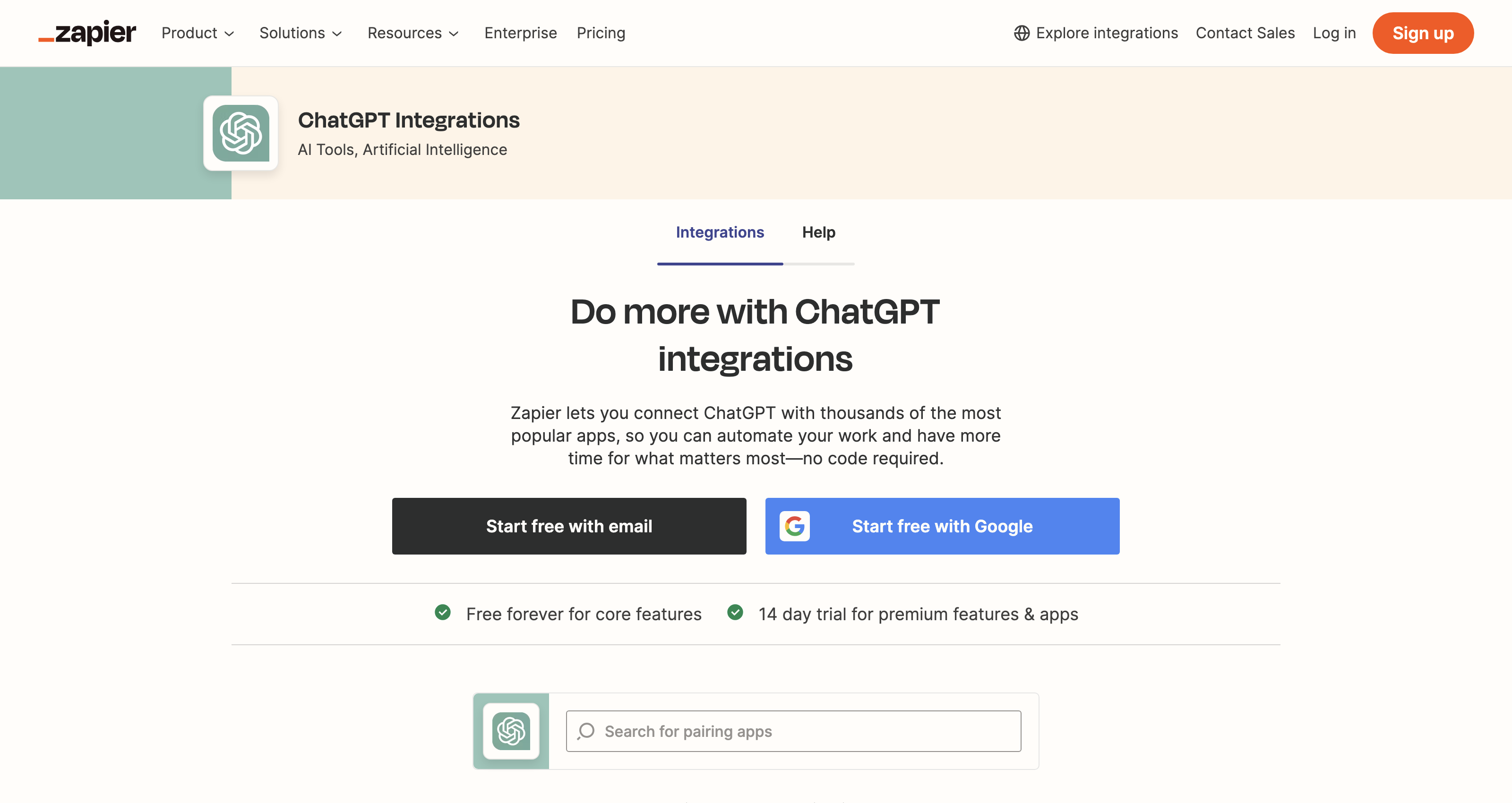 ChatGPT Integrations | Connect Your Apps with Zapier