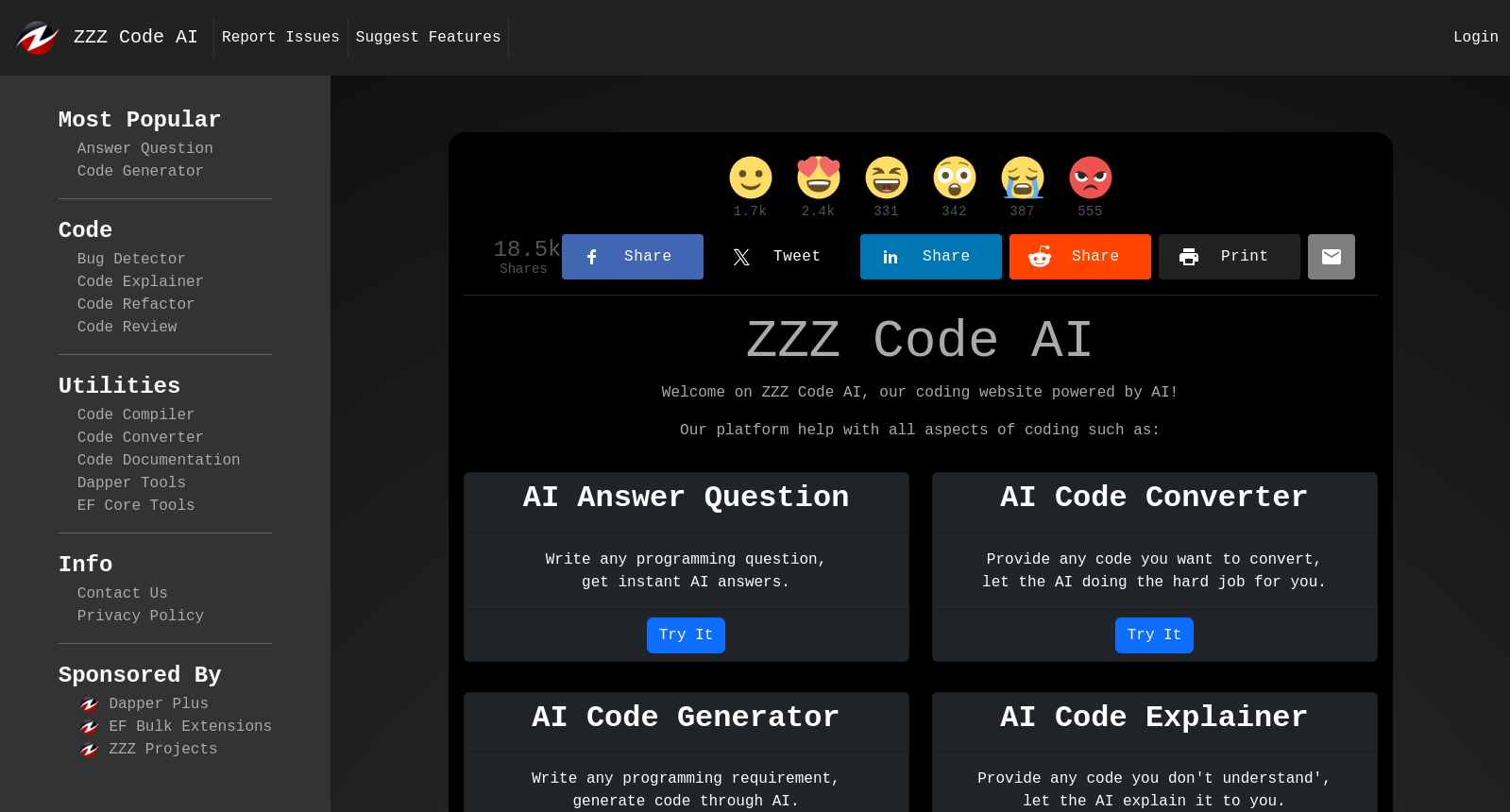 FREE Online AI Tools for Coding: Best AI Website for Programming icon