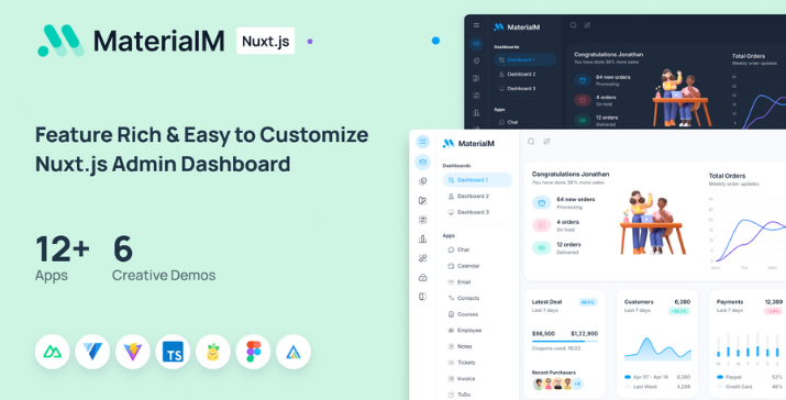 MaterialM Nuxt Js Admin Dashboard Template