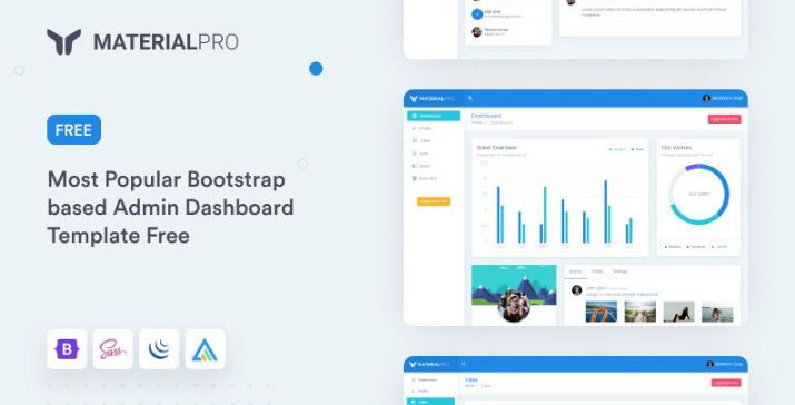MaterialPro Free Bootstrap Admin Dashboard Template