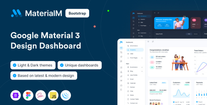 MaterialM Bootstrap Admin Dashboard Template