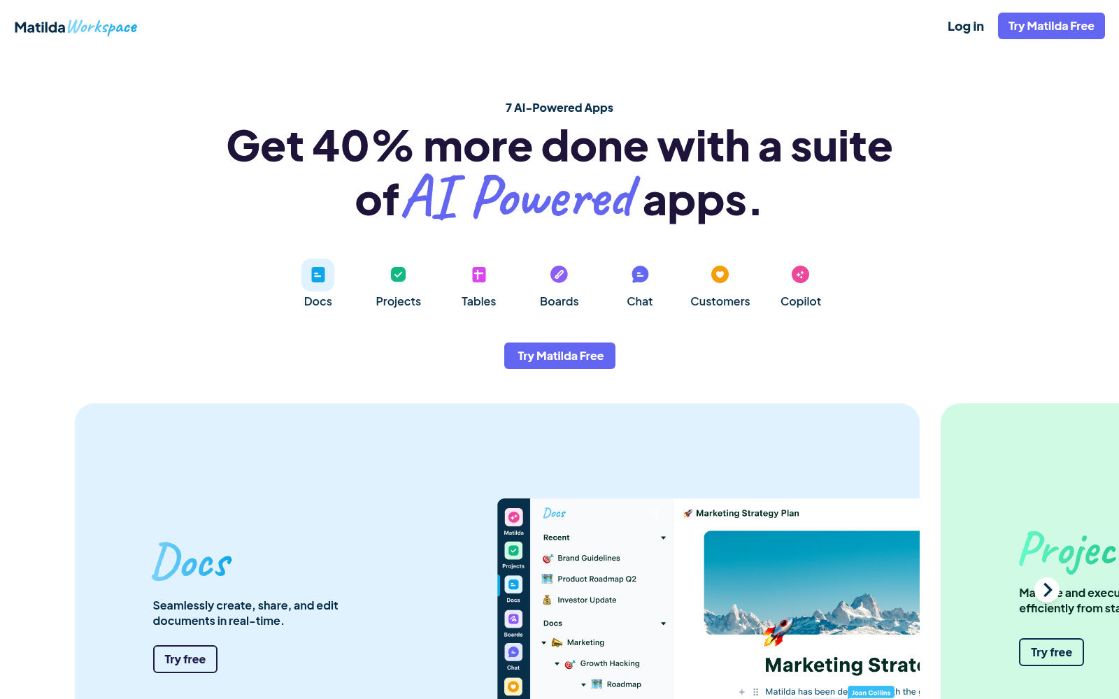 All-In-One Workspace - Matilda Workspace