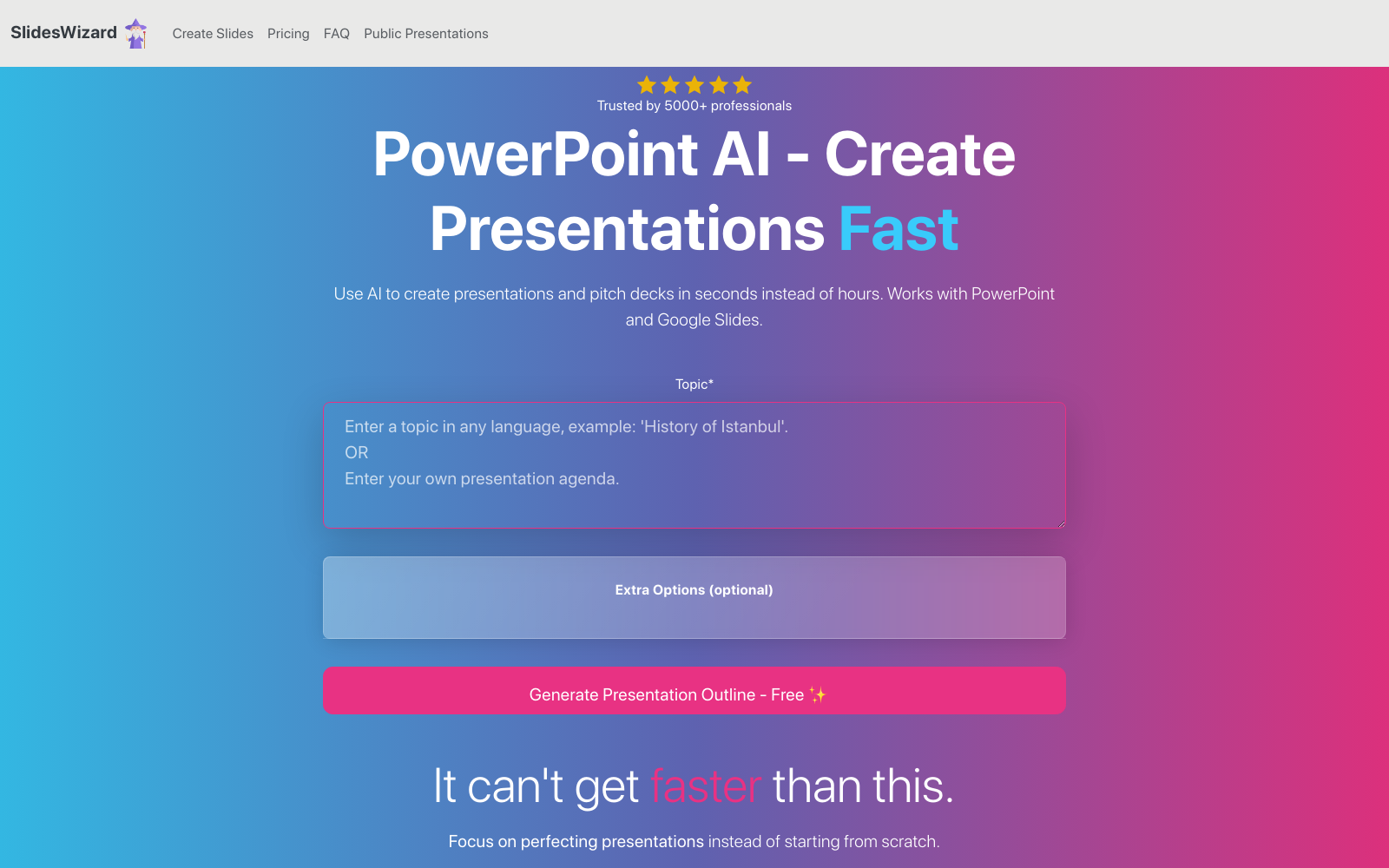Slides Wizard | Create Presentation Slides with AI - Free