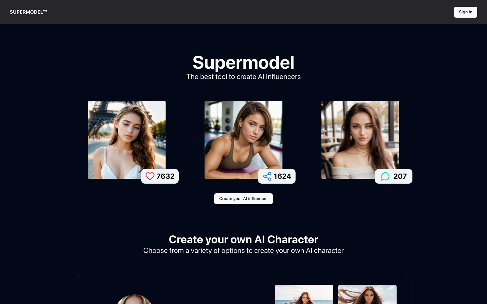 Supermodel | AI Influencers icon