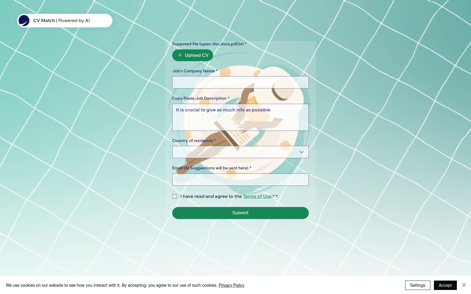 CV Match PRO | AI to help with CVs