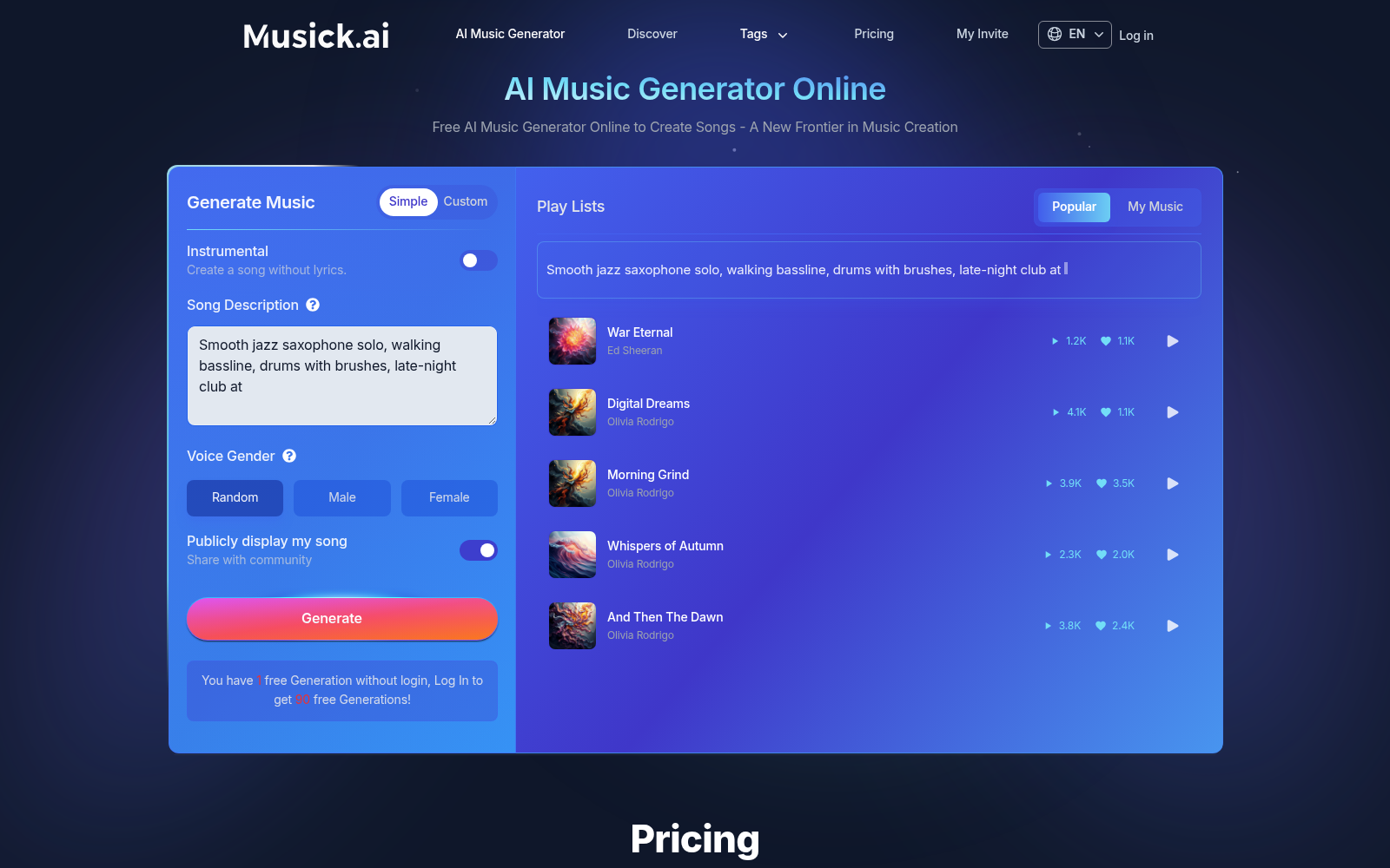 Musick.ai | Free AI Music Generator & AI Song Maker Online icon